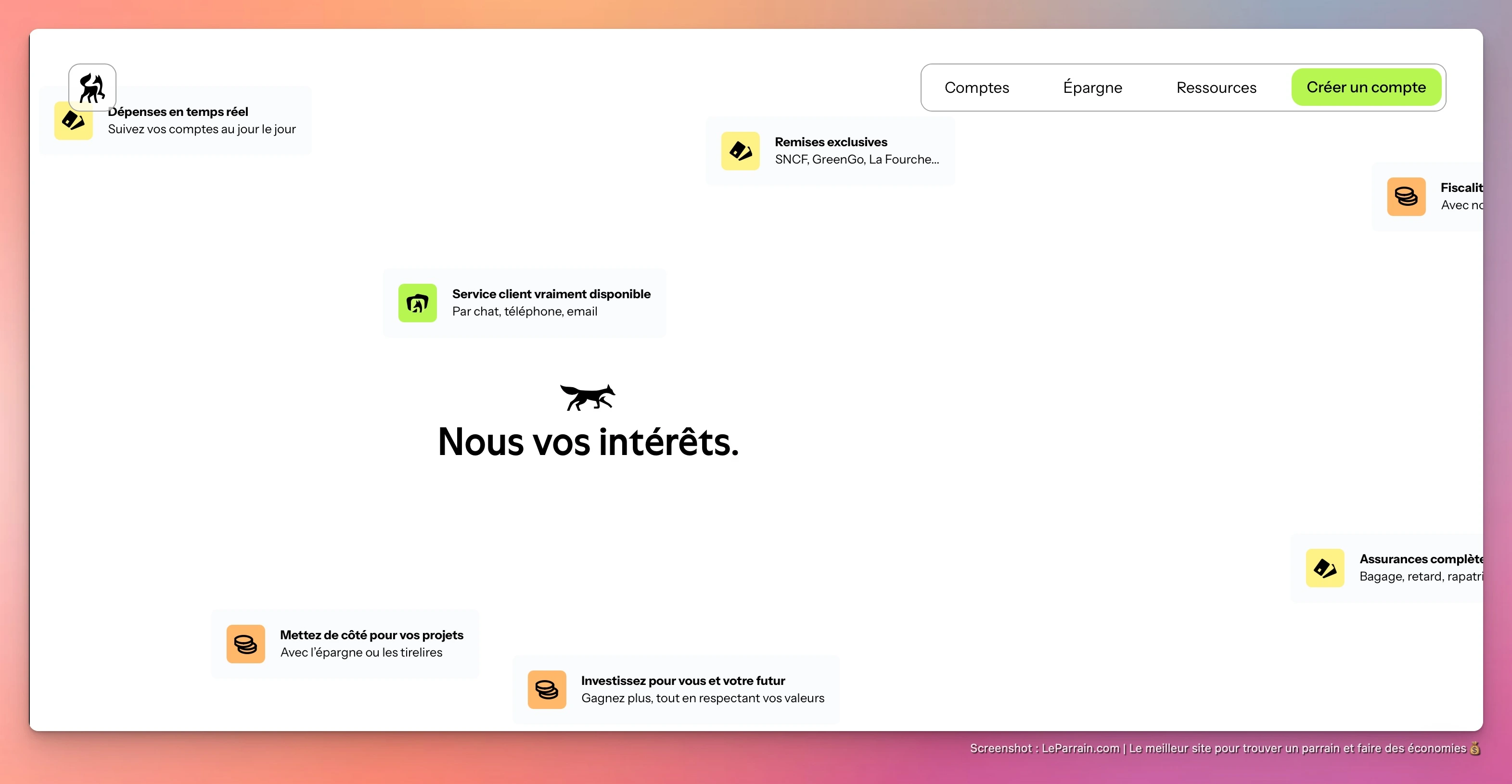 Capture d'écran 2 du programme de parrainage Green Got