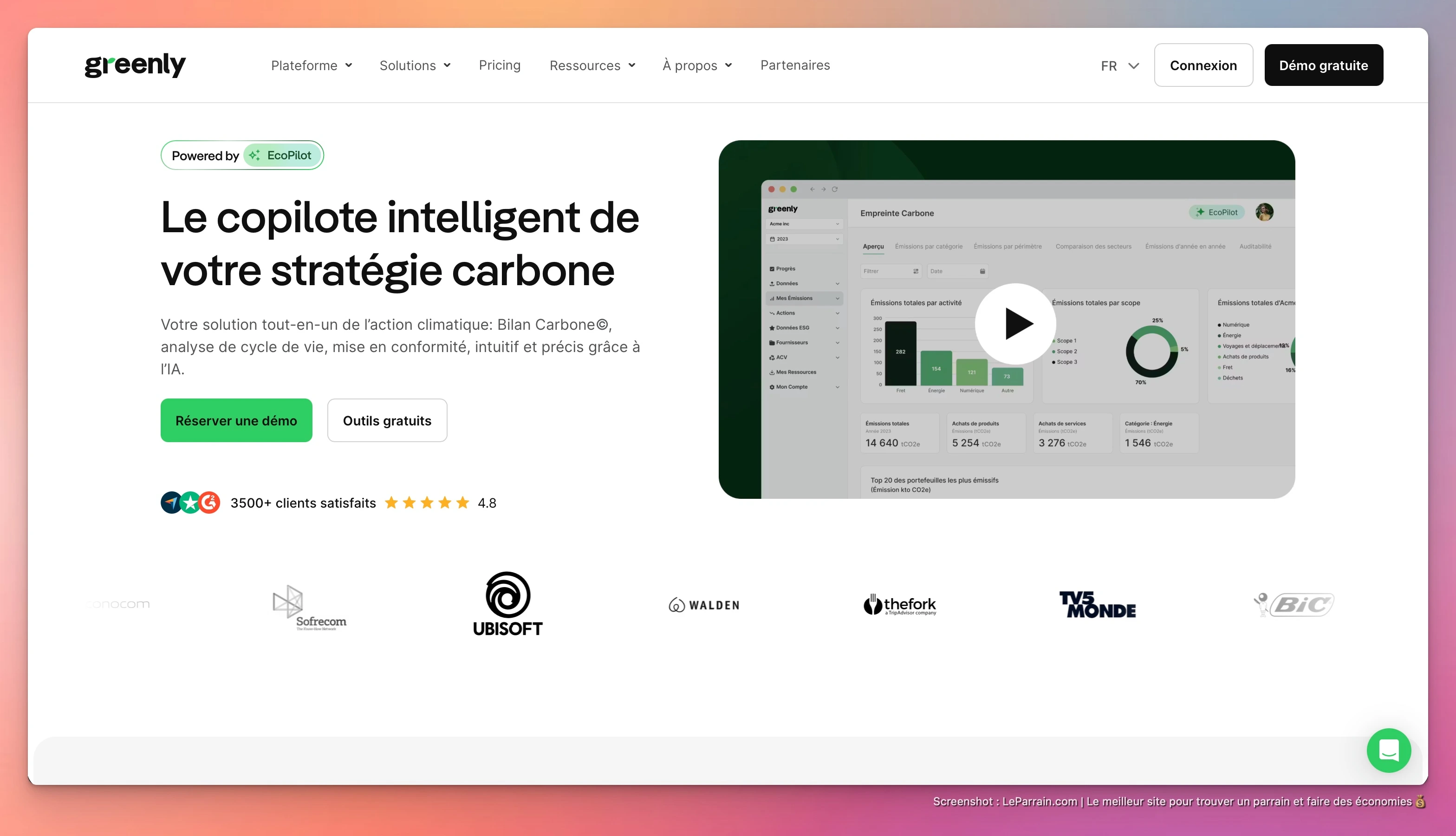 Capture d'écran 4 du programme de parrainage Greenly