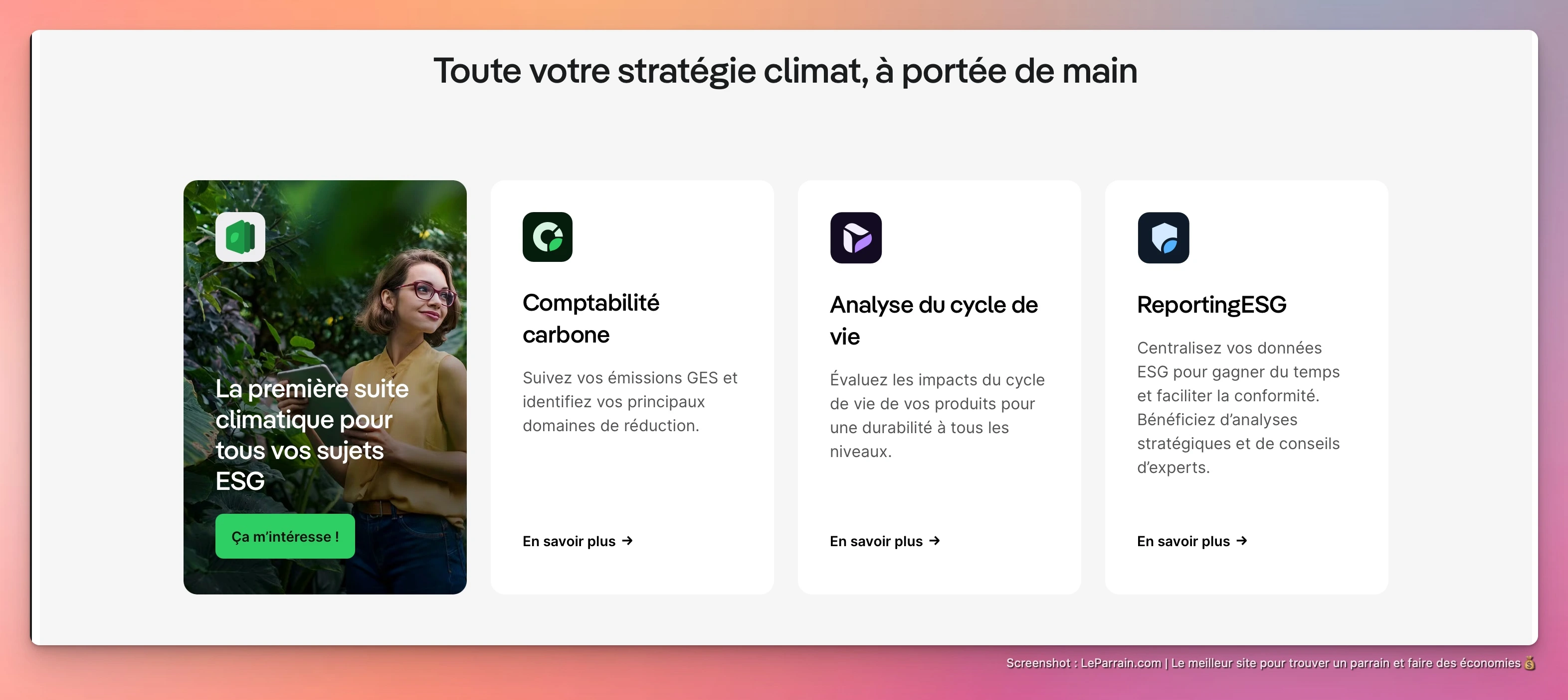 Capture d'écran 5 du programme de parrainage Greenly