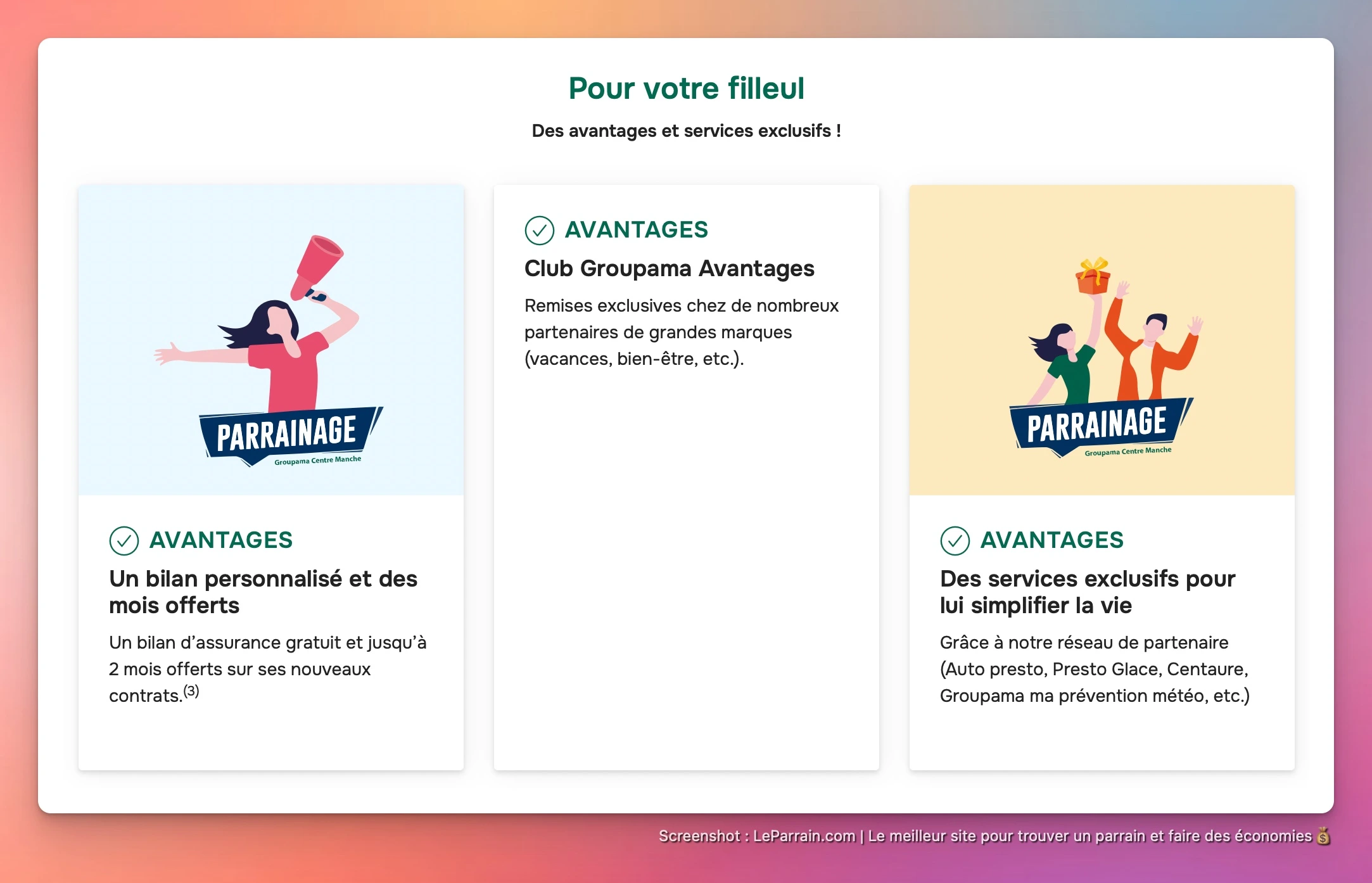 Capture d'écran 3 du programme de parrainage Groupama