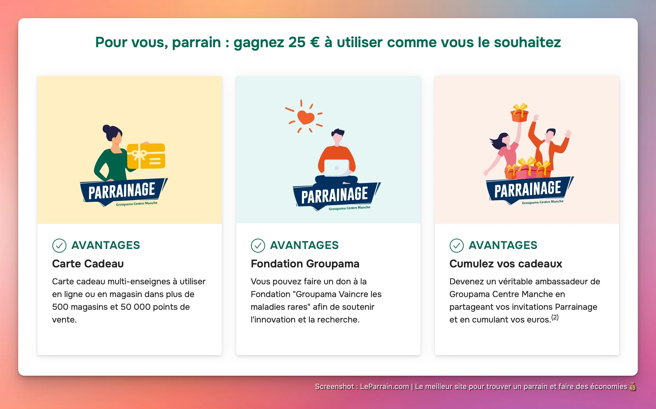 Capture d'écran 4 du programme de parrainage Groupama