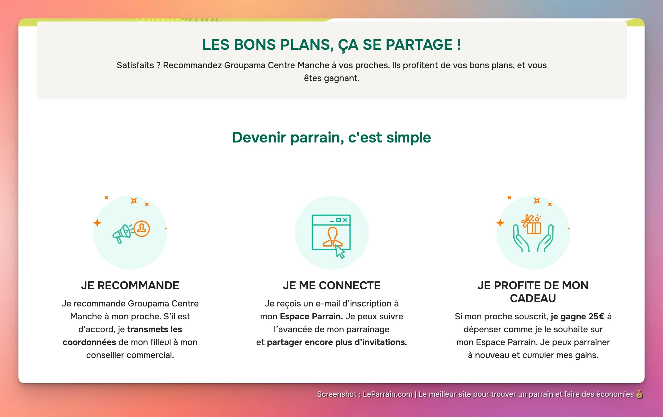 Capture d'écran 5 du programme de parrainage Groupama