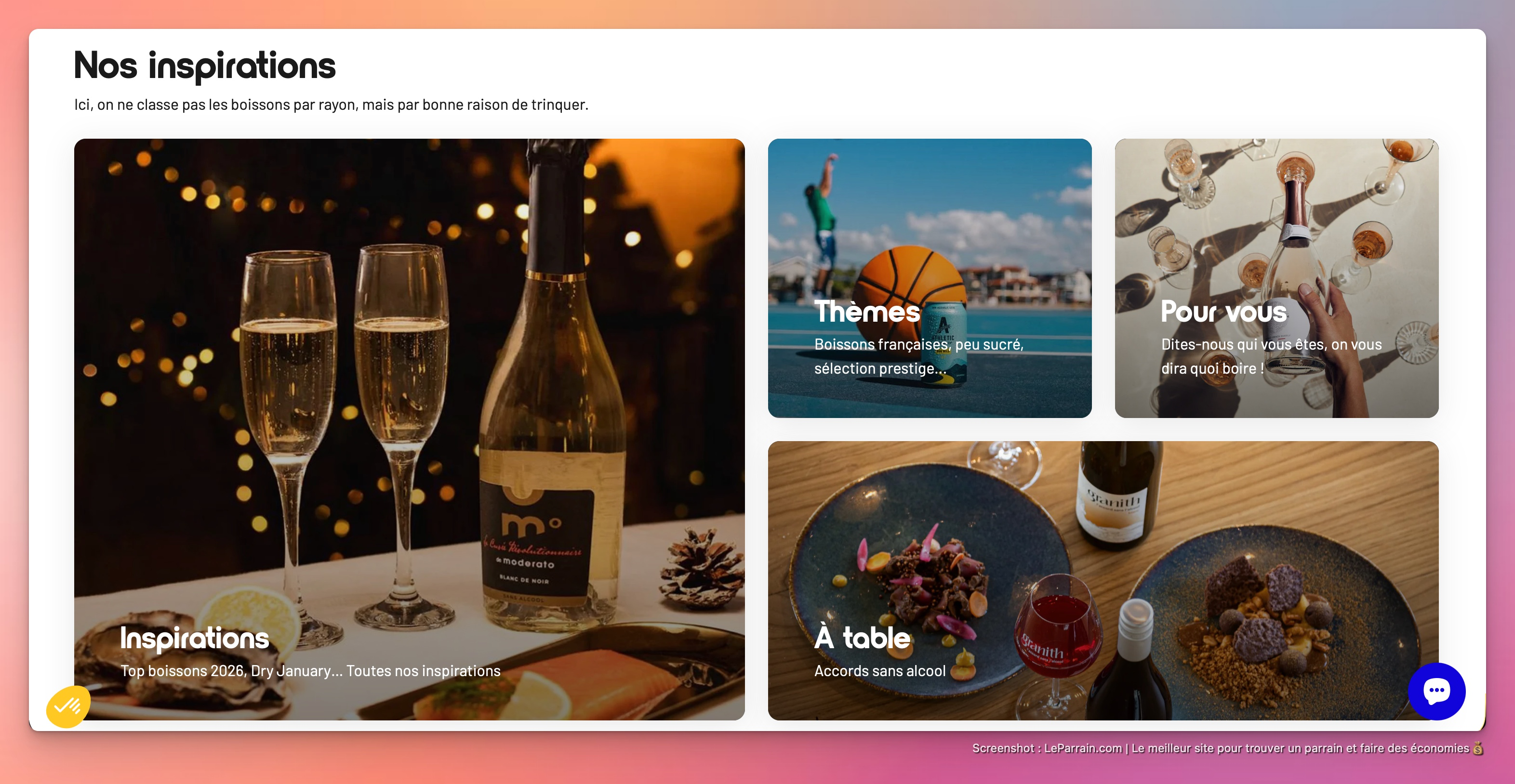 Capture d'écran 4 du programme de parrainage Gueule de Joie