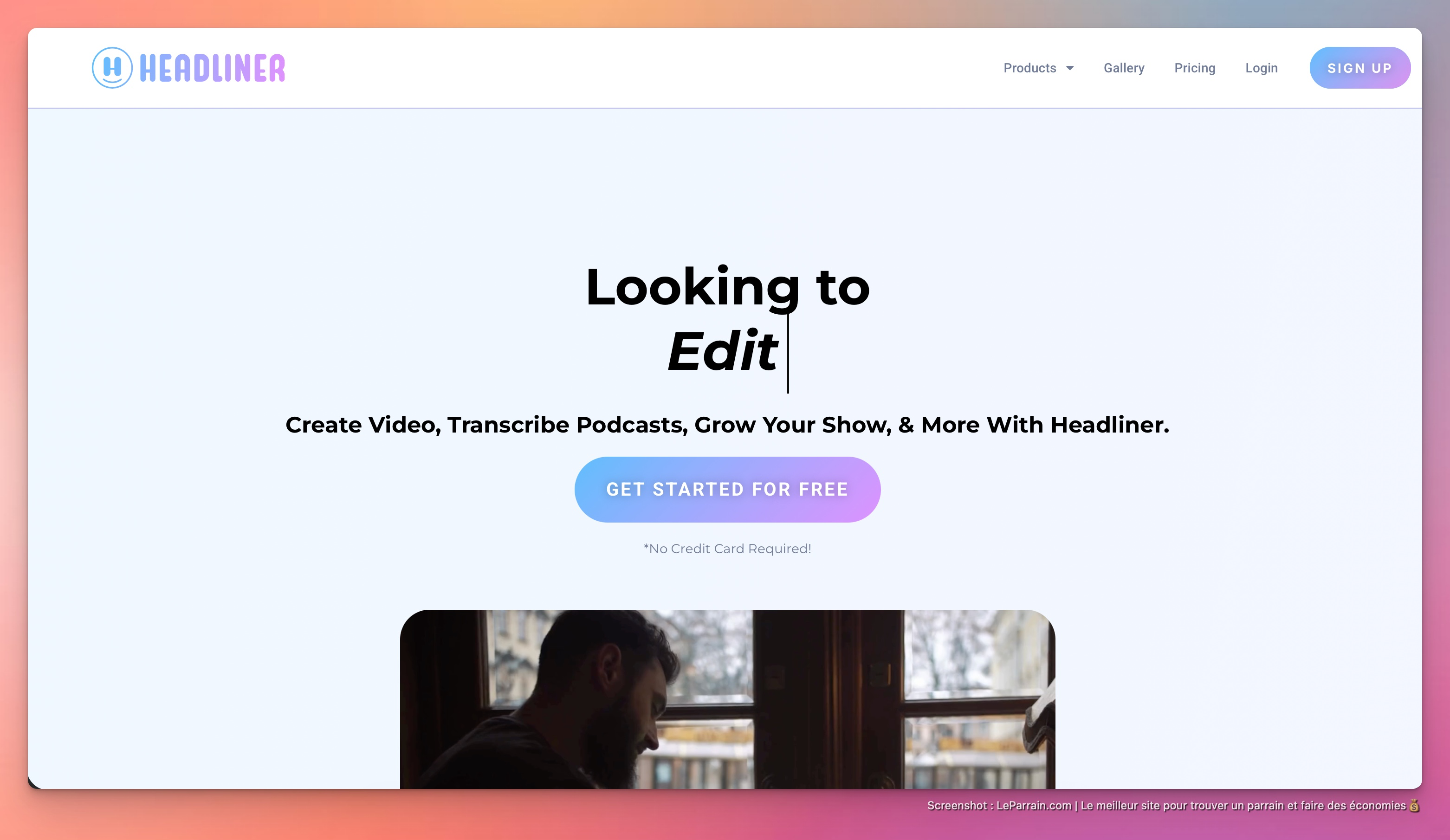 Capture d'écran 2 du programme de parrainage Headliner