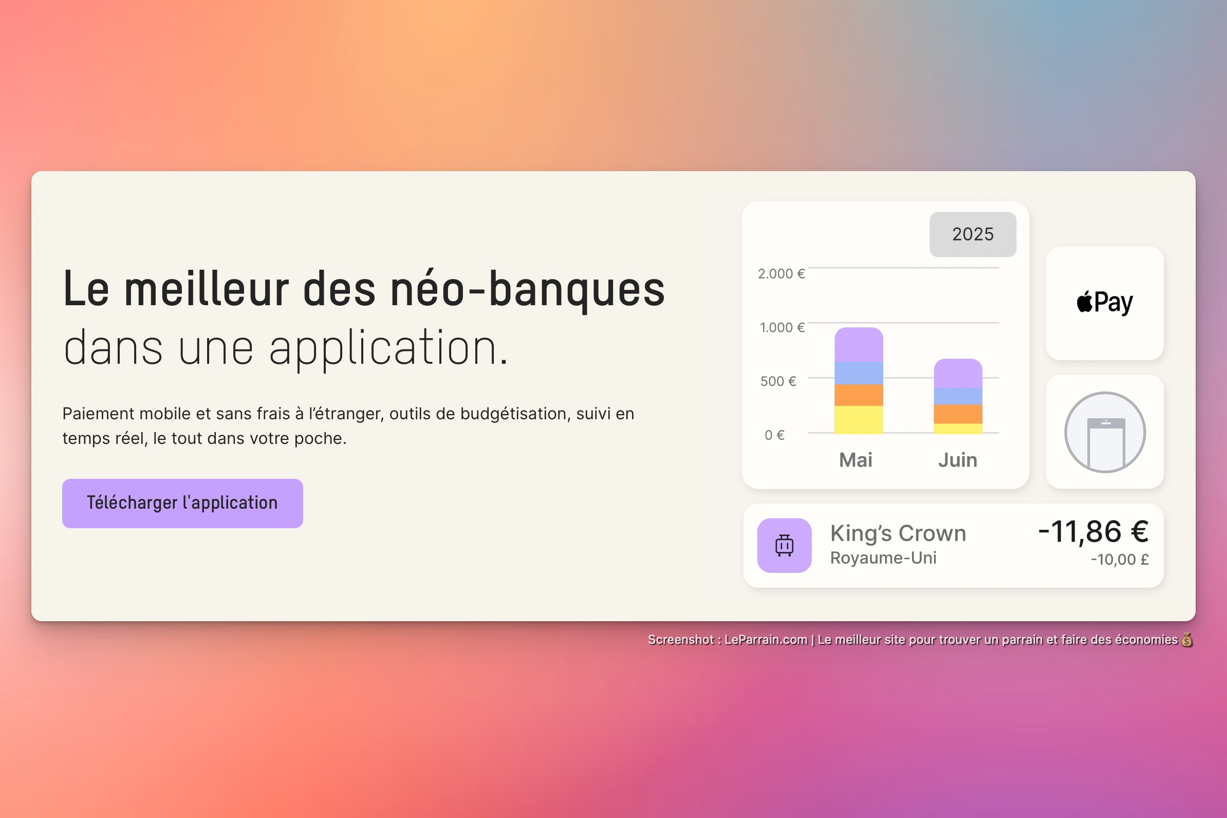 Capture d'écran 4 du programme de parrainage Helios