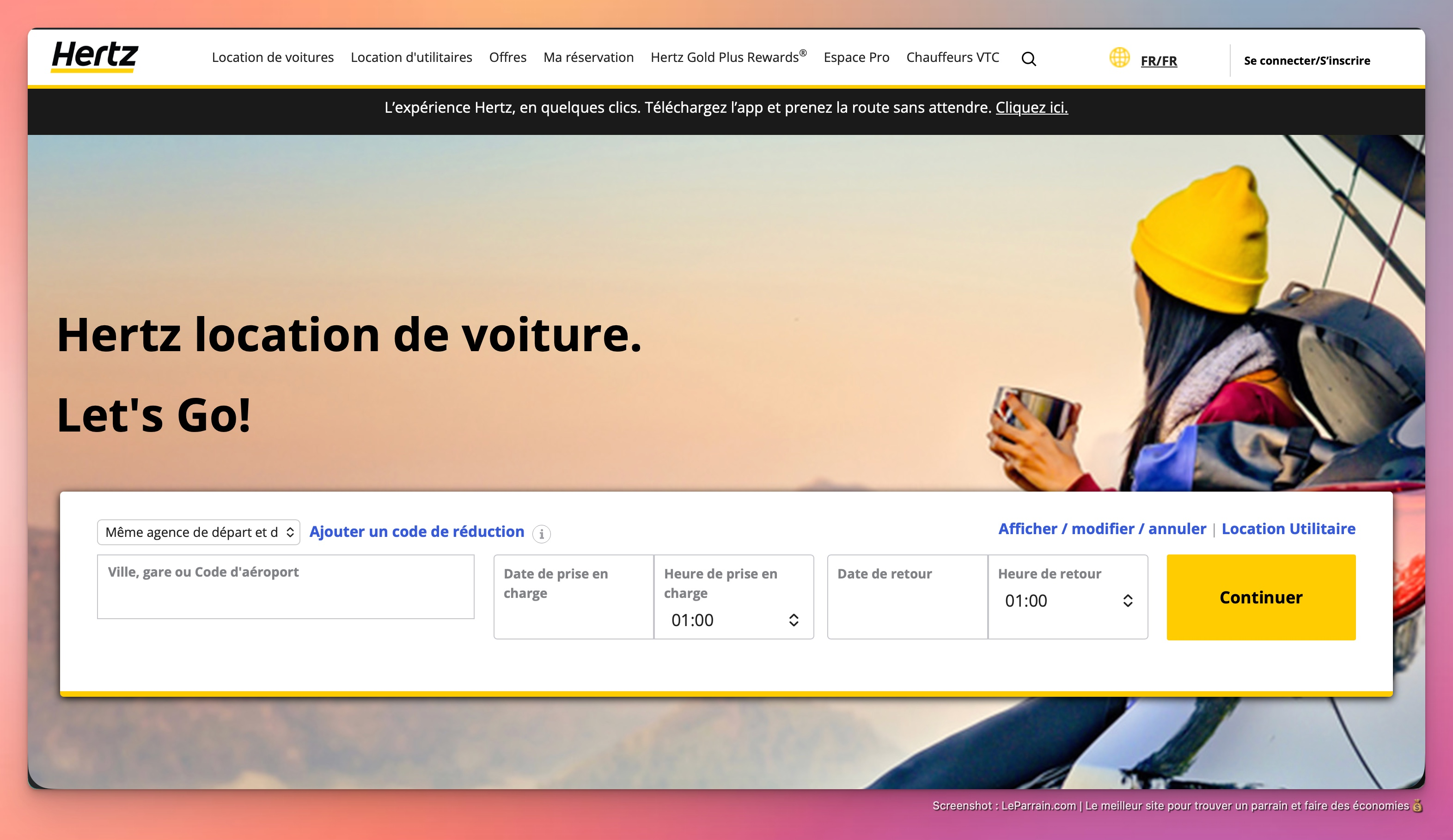 Capture d'écran 2 du programme de parrainage Hertz