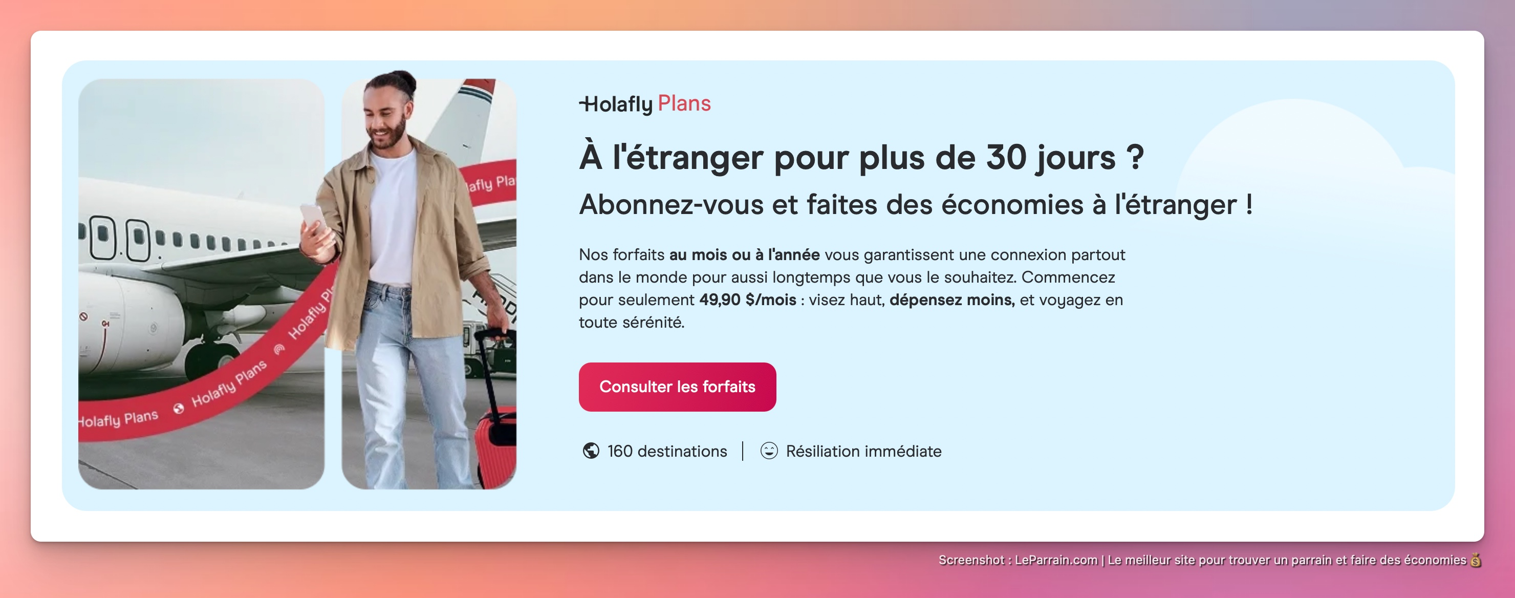 Capture d'écran 3 du programme de parrainage Holafly