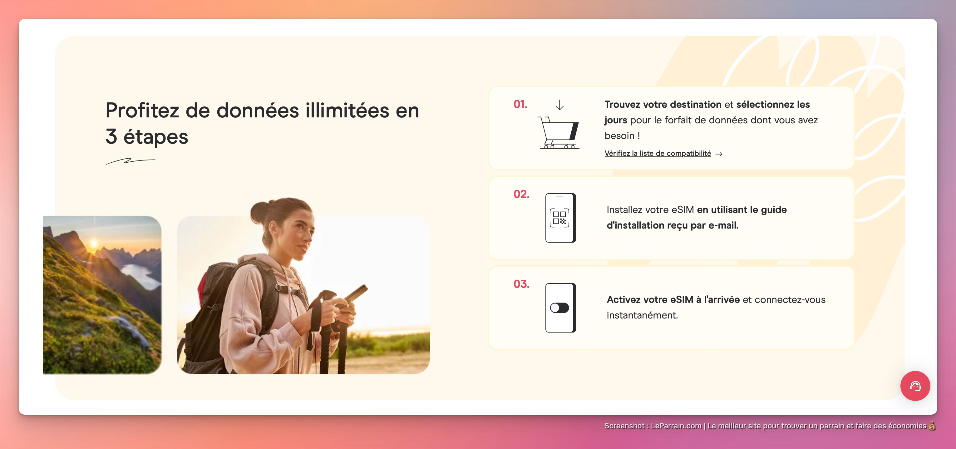 Capture d'écran 4 du programme de parrainage Holafly