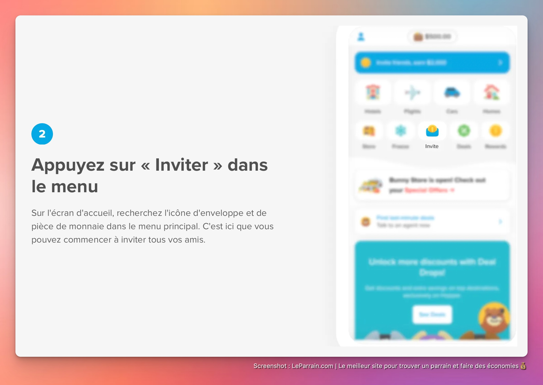 Capture d'écran 3 du programme de parrainage Hopper