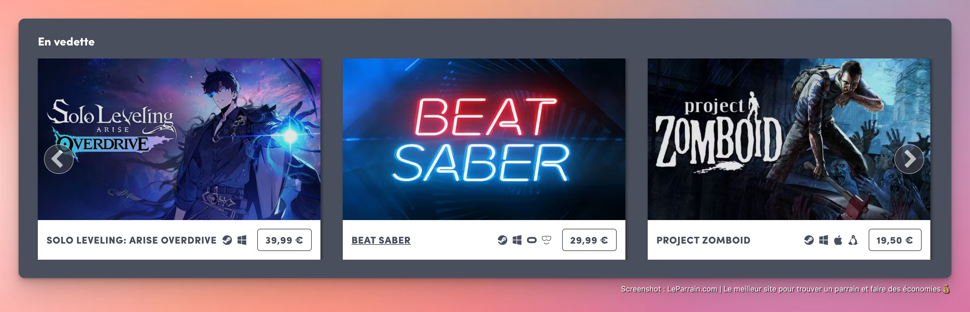 Capture d'écran 2 du programme de parrainage Humble Bundle