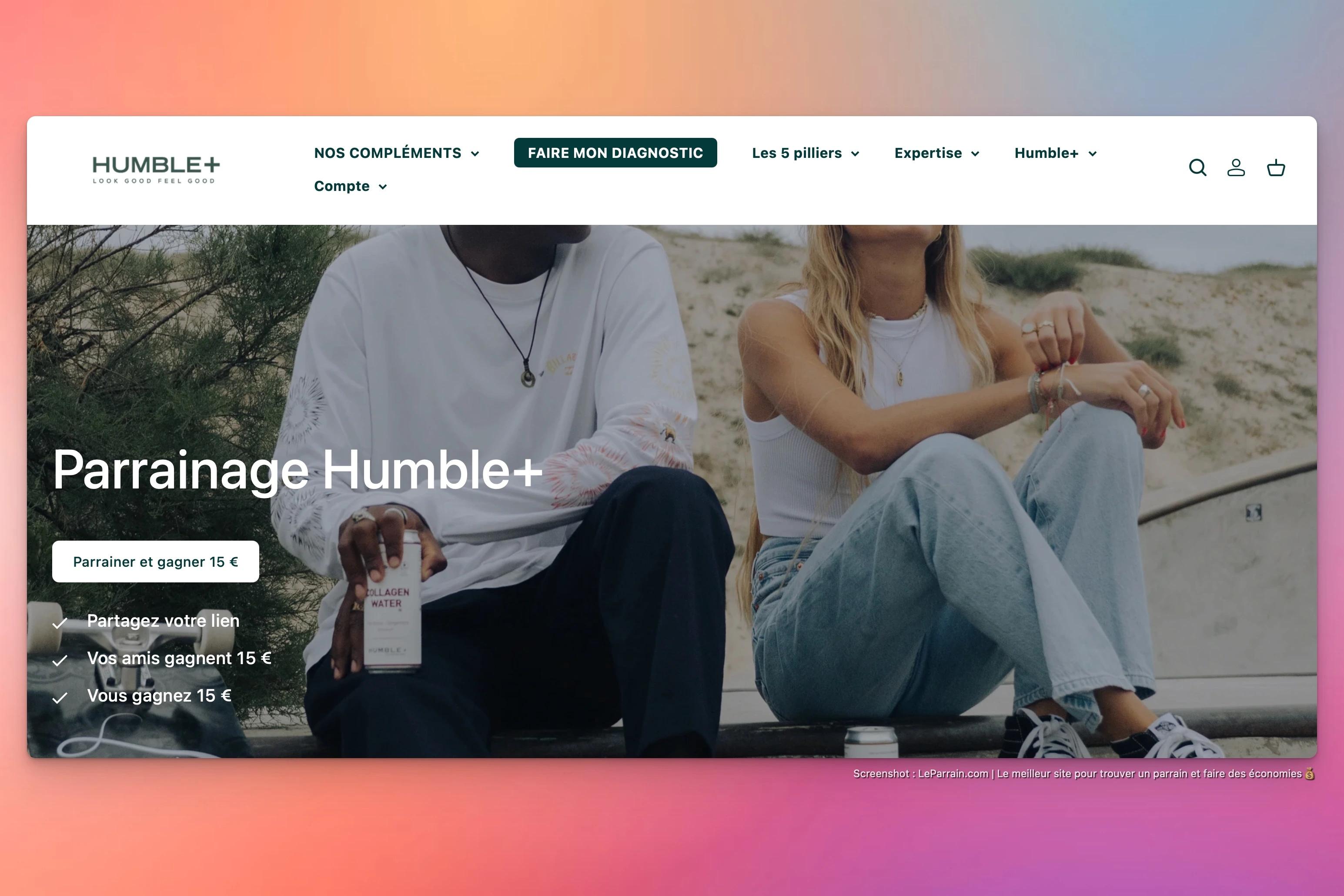 Capture d'écran 1 du programme de parrainage Humble Plus