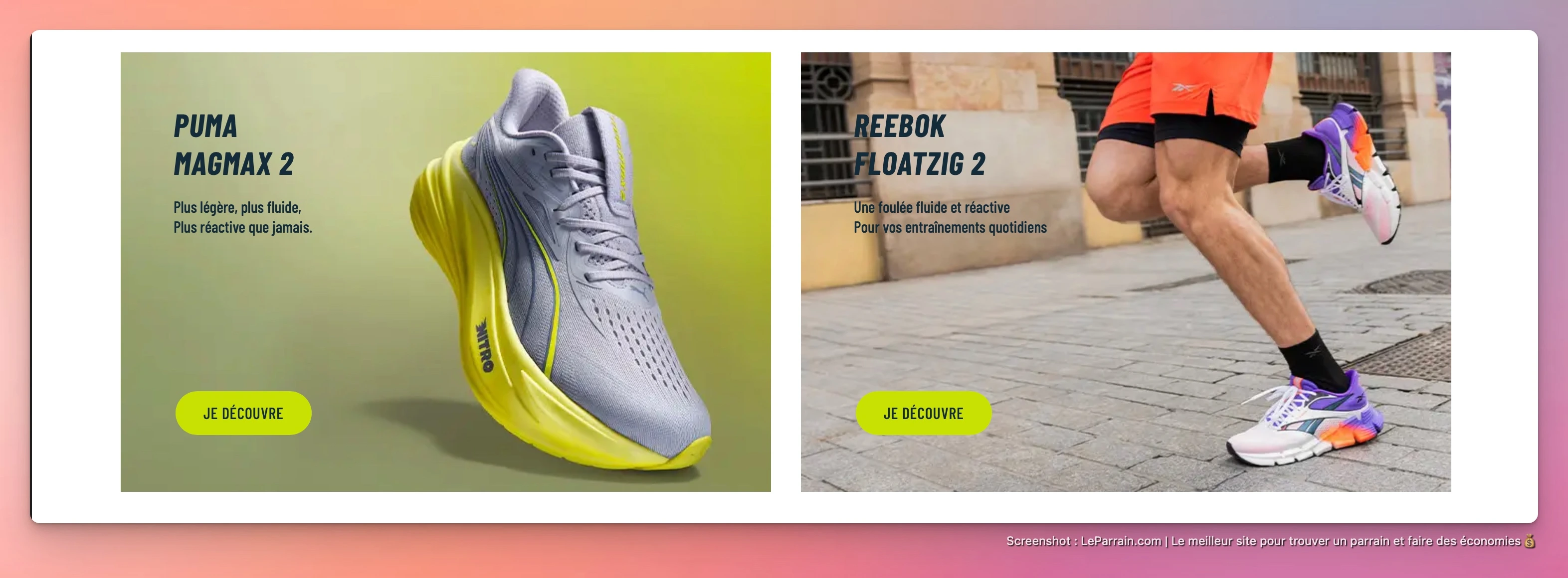 Capture d'écran 3 du programme de parrainage i-Run