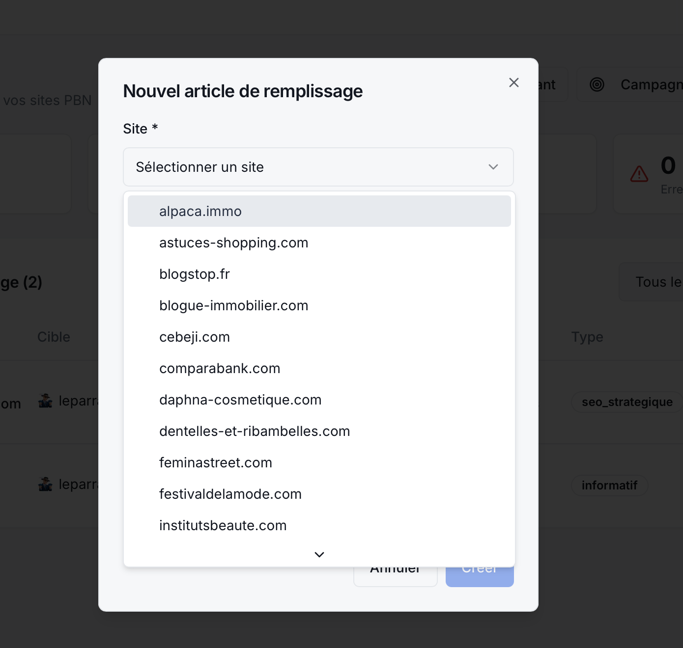 Capture d'écran 1 du programme de parrainage Ilya
