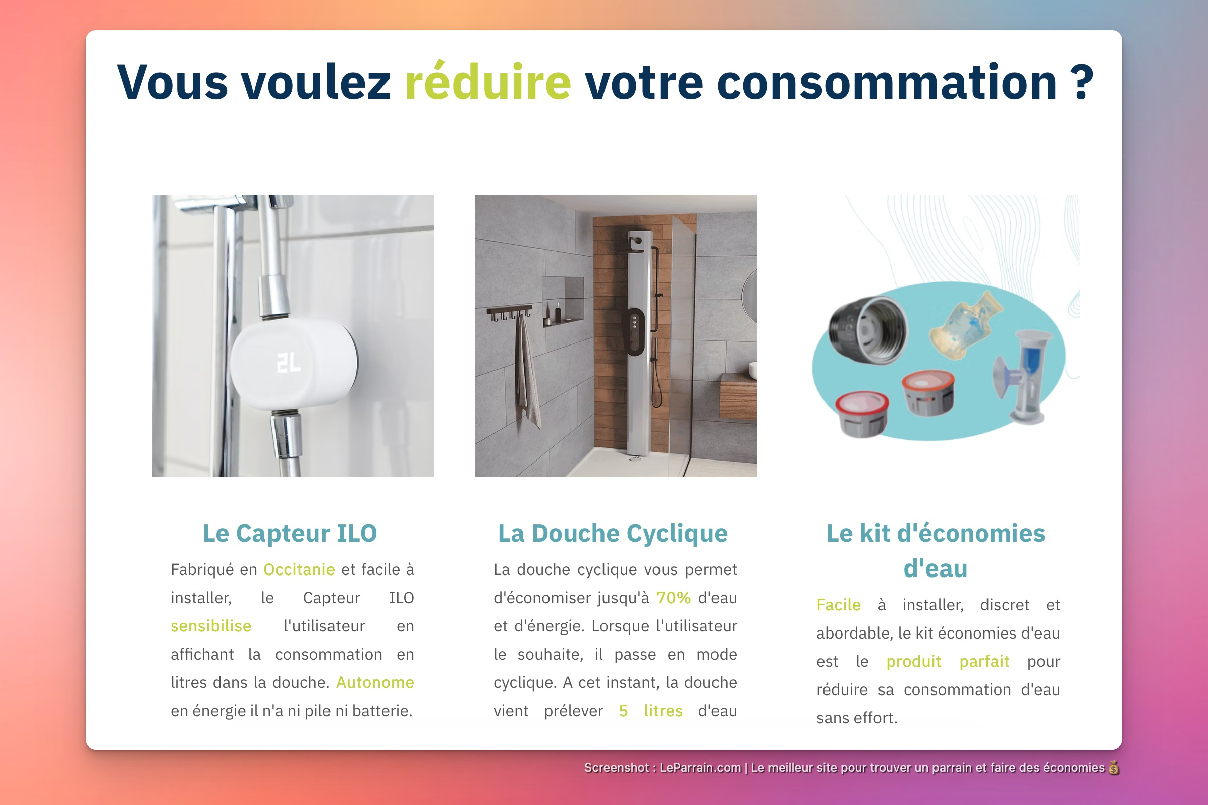 Capture d'écran 4 du programme de parrainage Ilya