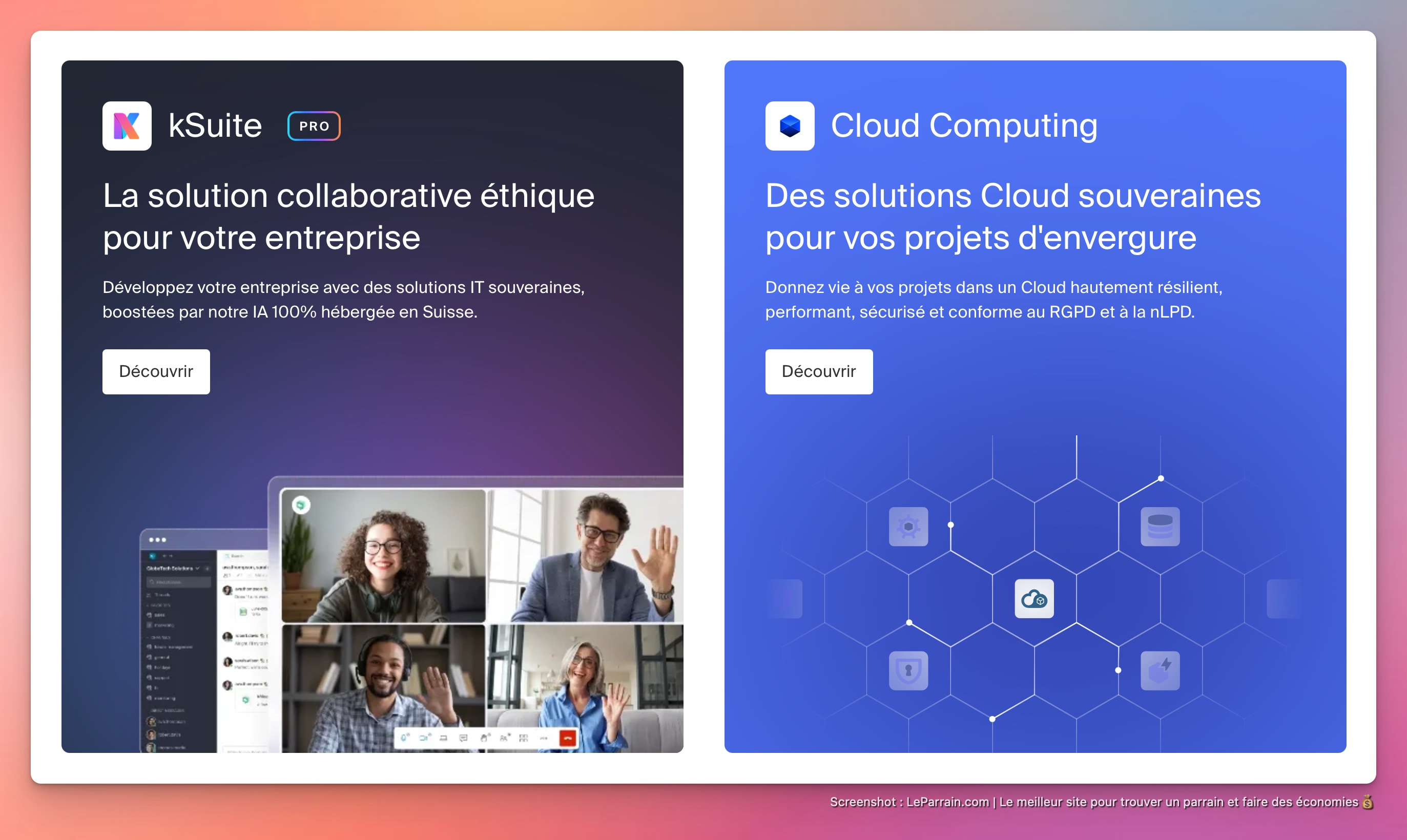 Capture d'écran 4 du programme de parrainage Infomaniak