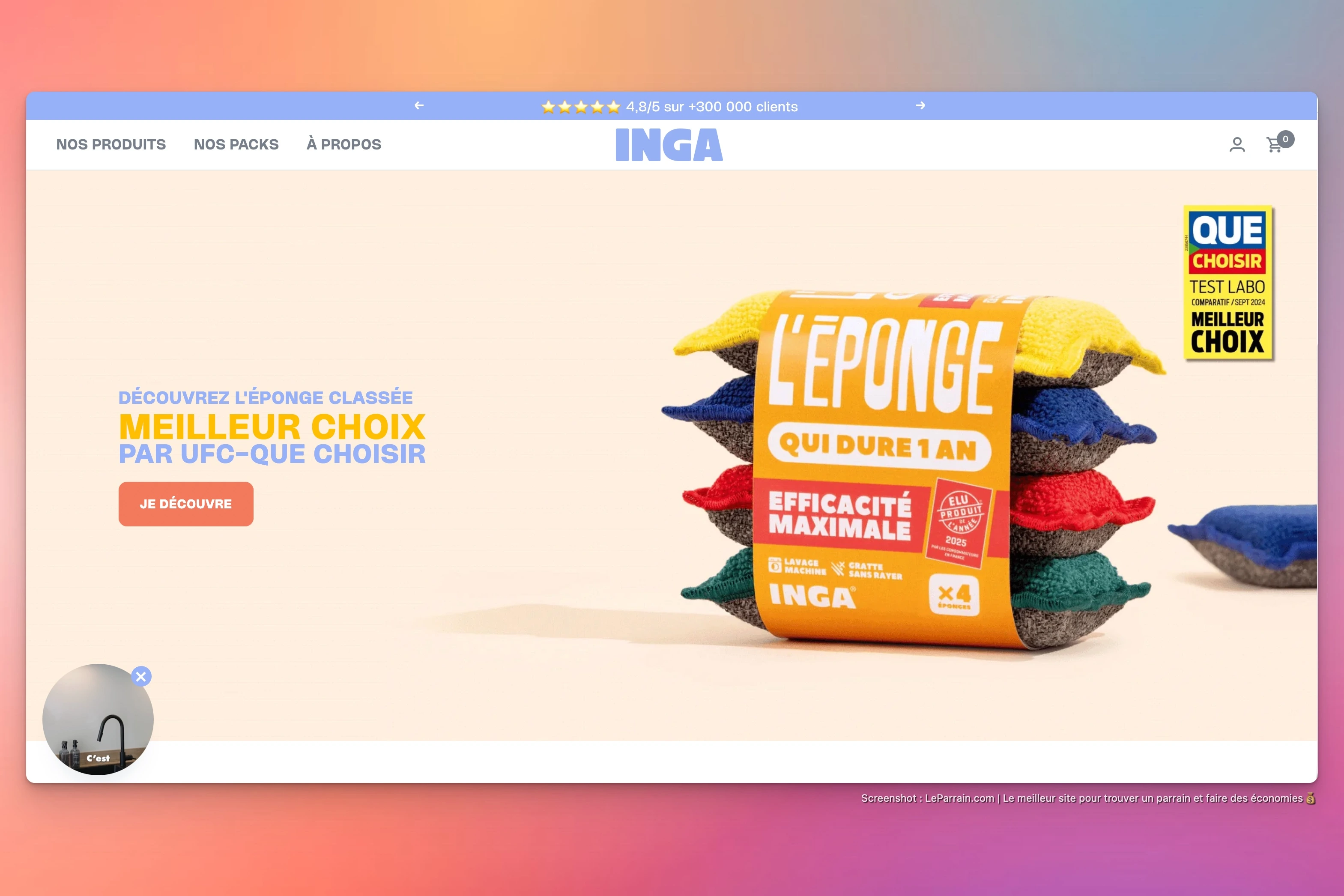 Capture d'écran 2 du programme de parrainage Inga