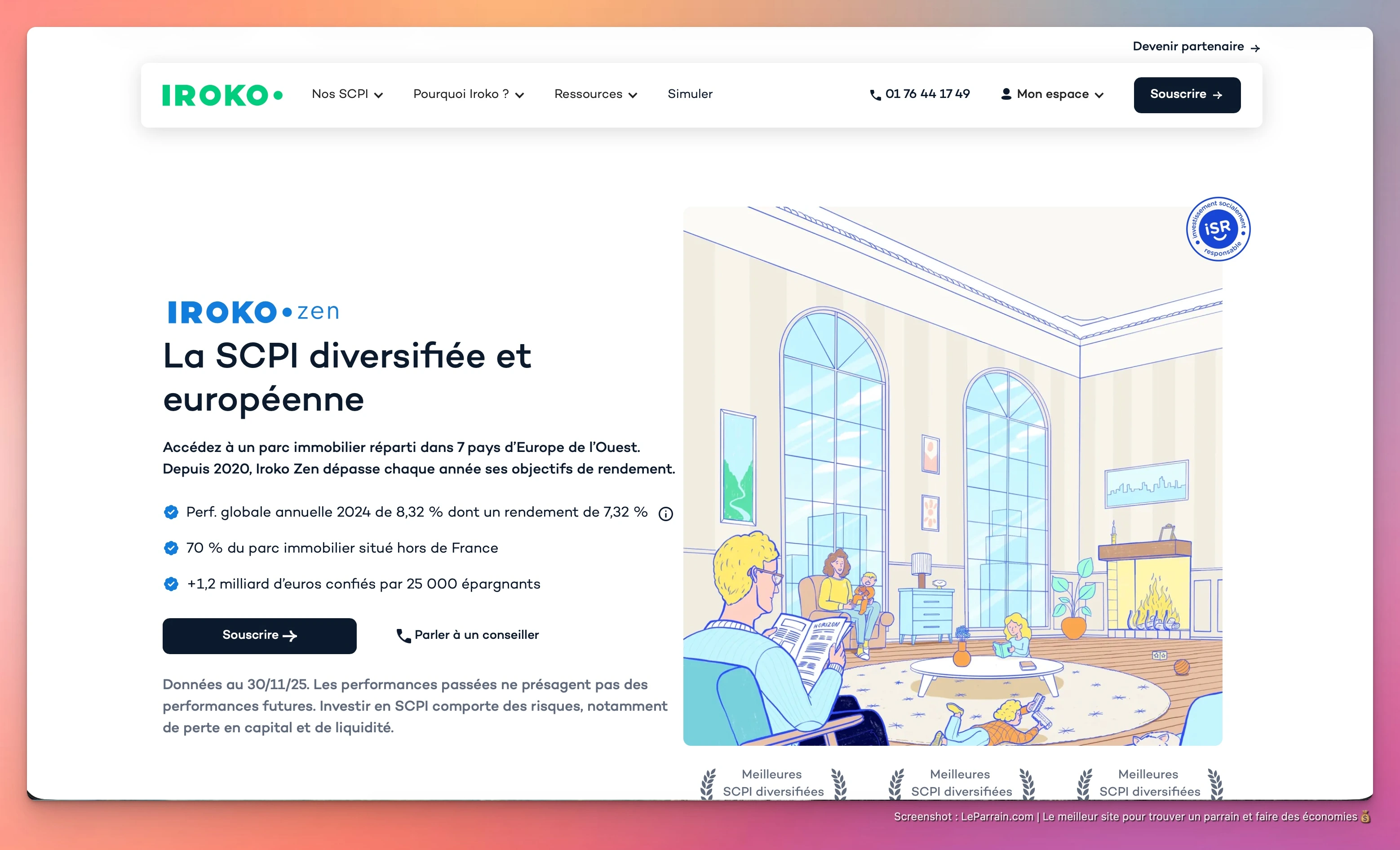 Capture d'écran 2 du programme de parrainage Iroko