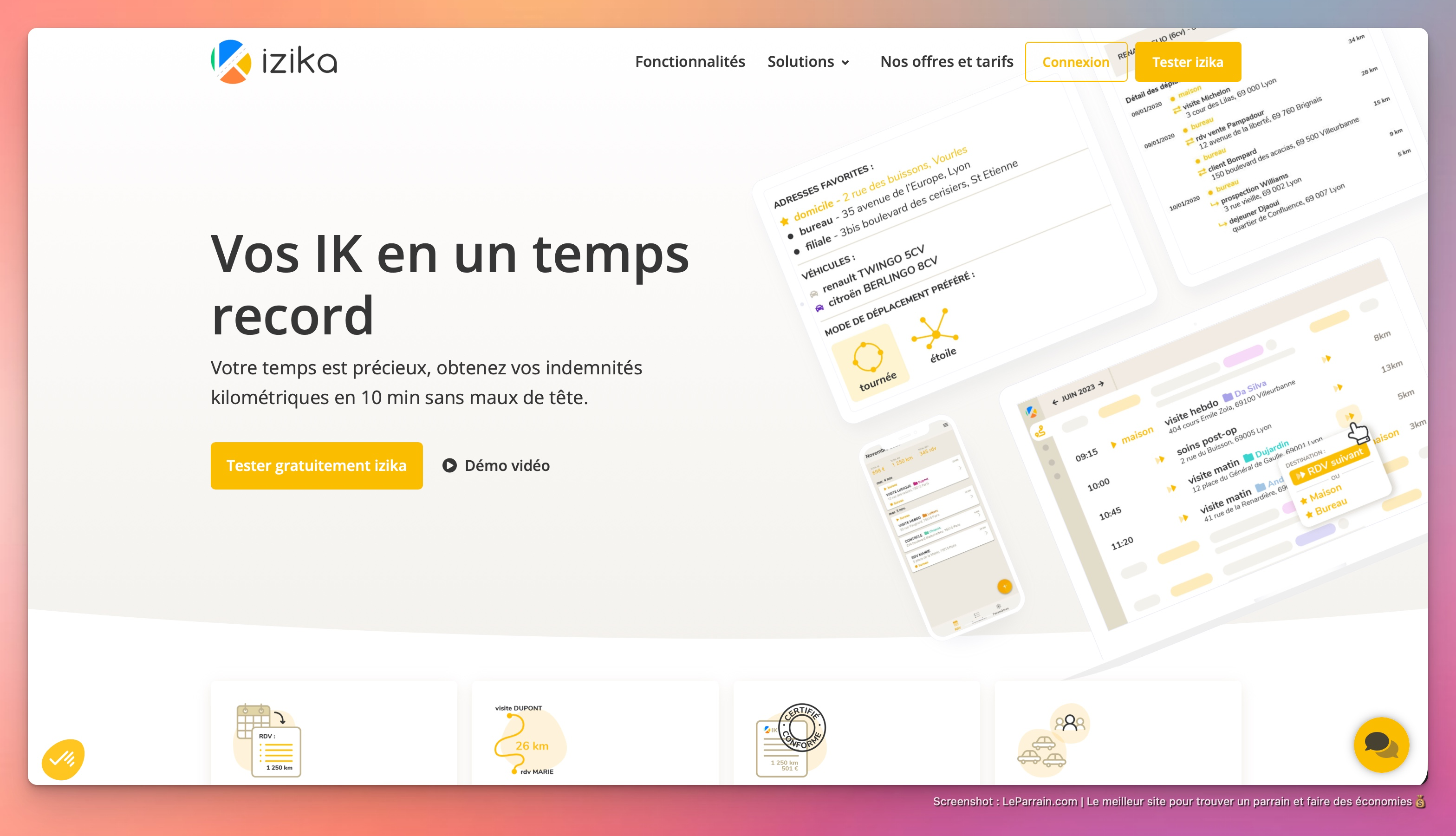 Trouver un parrain Izika