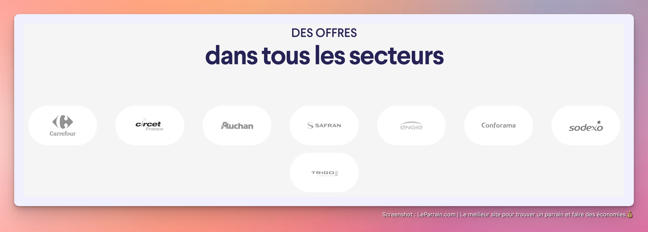 Capture d'écran 2 du programme de parrainage Iziwork