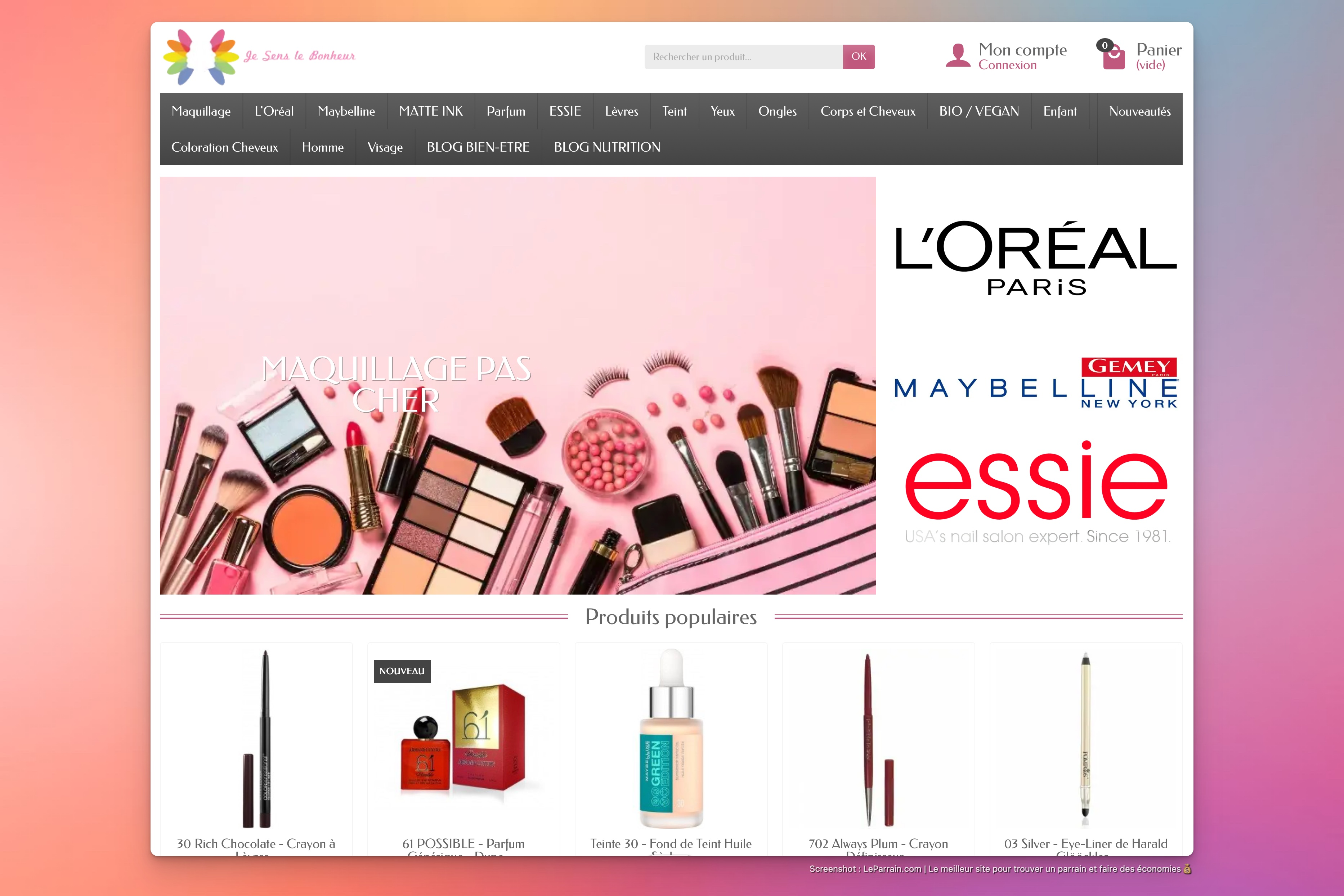 Capture d'écran 2 du programme de parrainage Je Sens le Bonheur