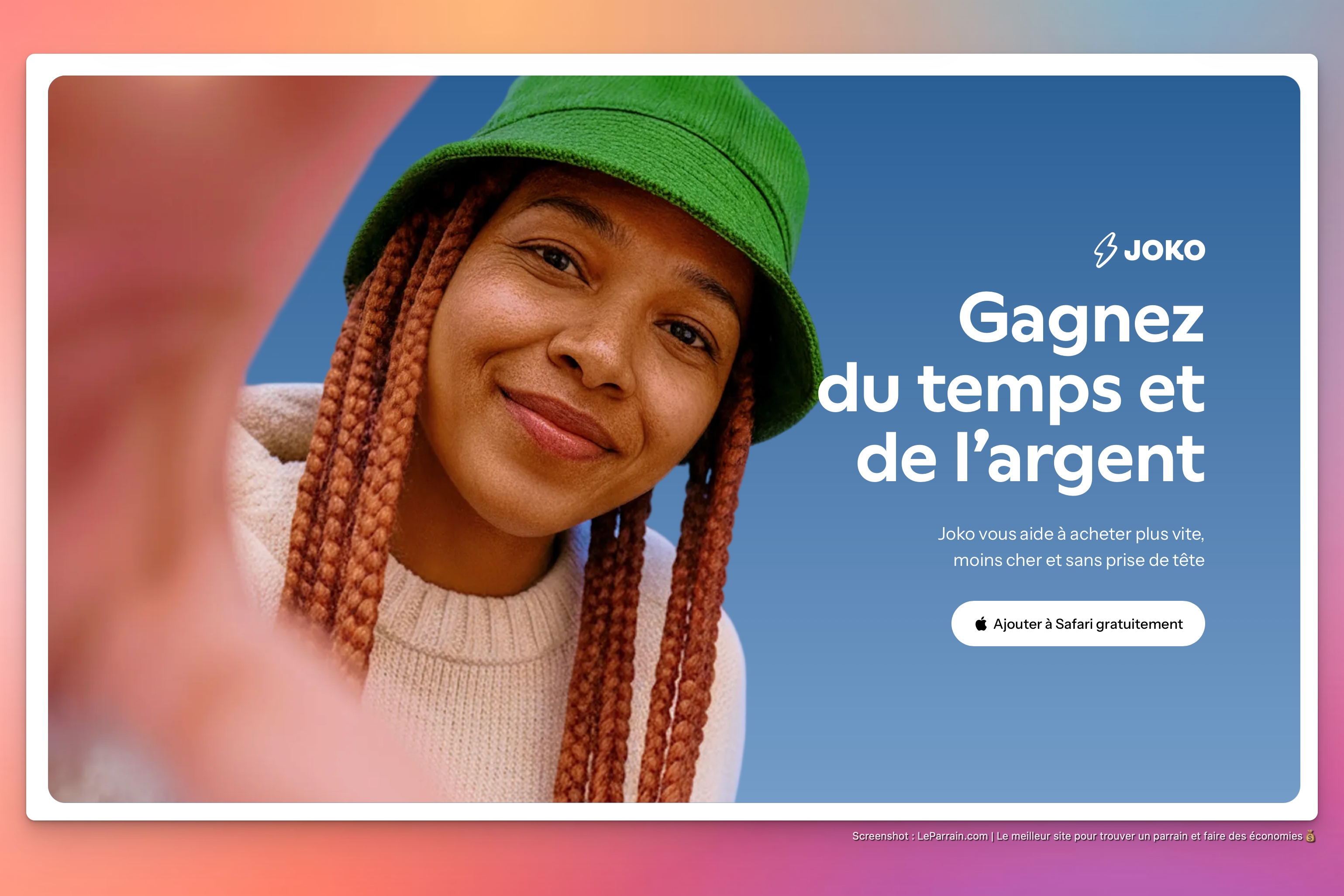 Capture d'écran 4 du programme de parrainage Joko