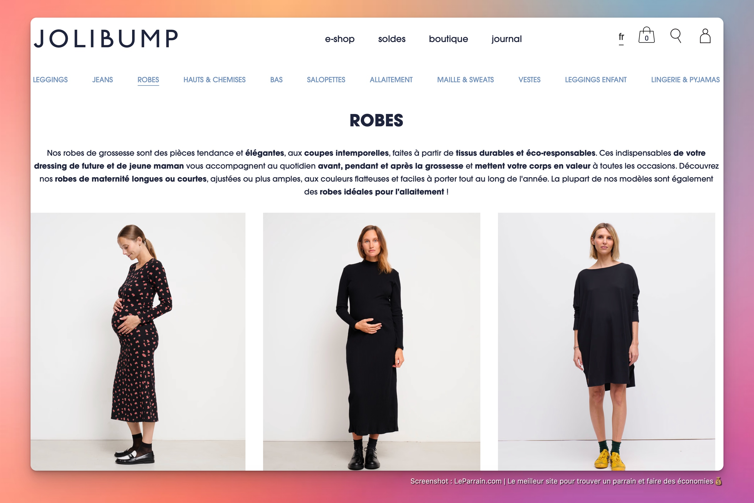 Capture d'écran 3 du programme de parrainage Jolibump