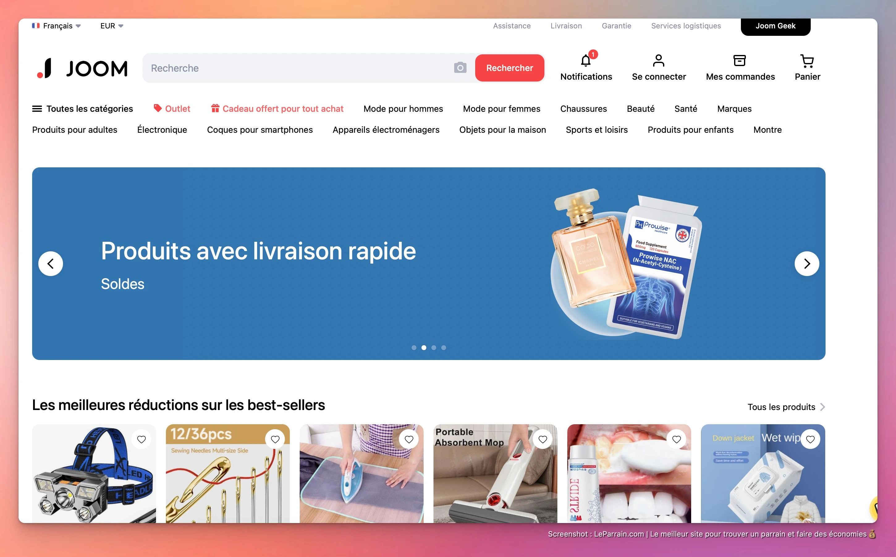 Capture d'écran 2 du programme de parrainage Joom