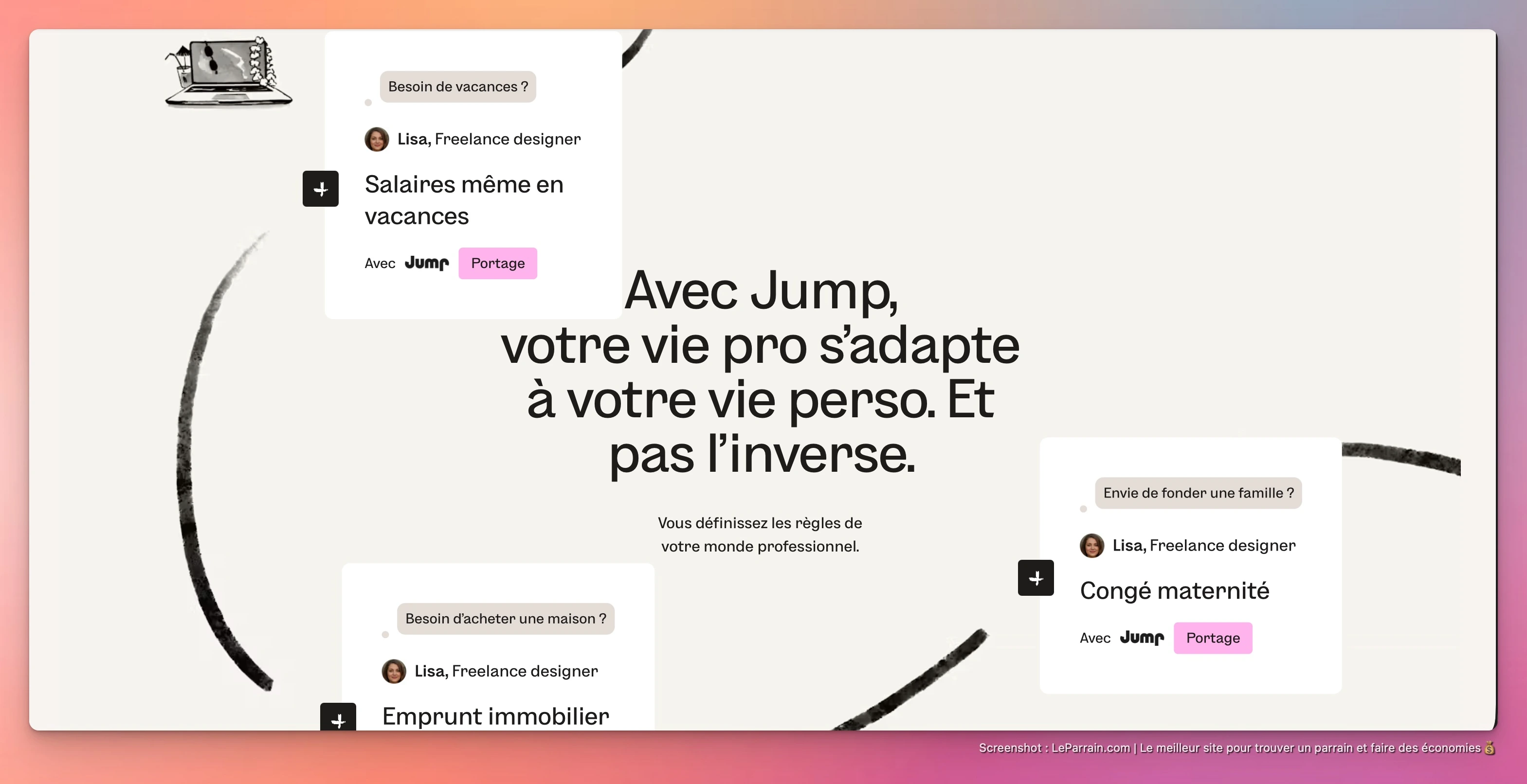 Capture d'écran 3 du programme de parrainage Jump