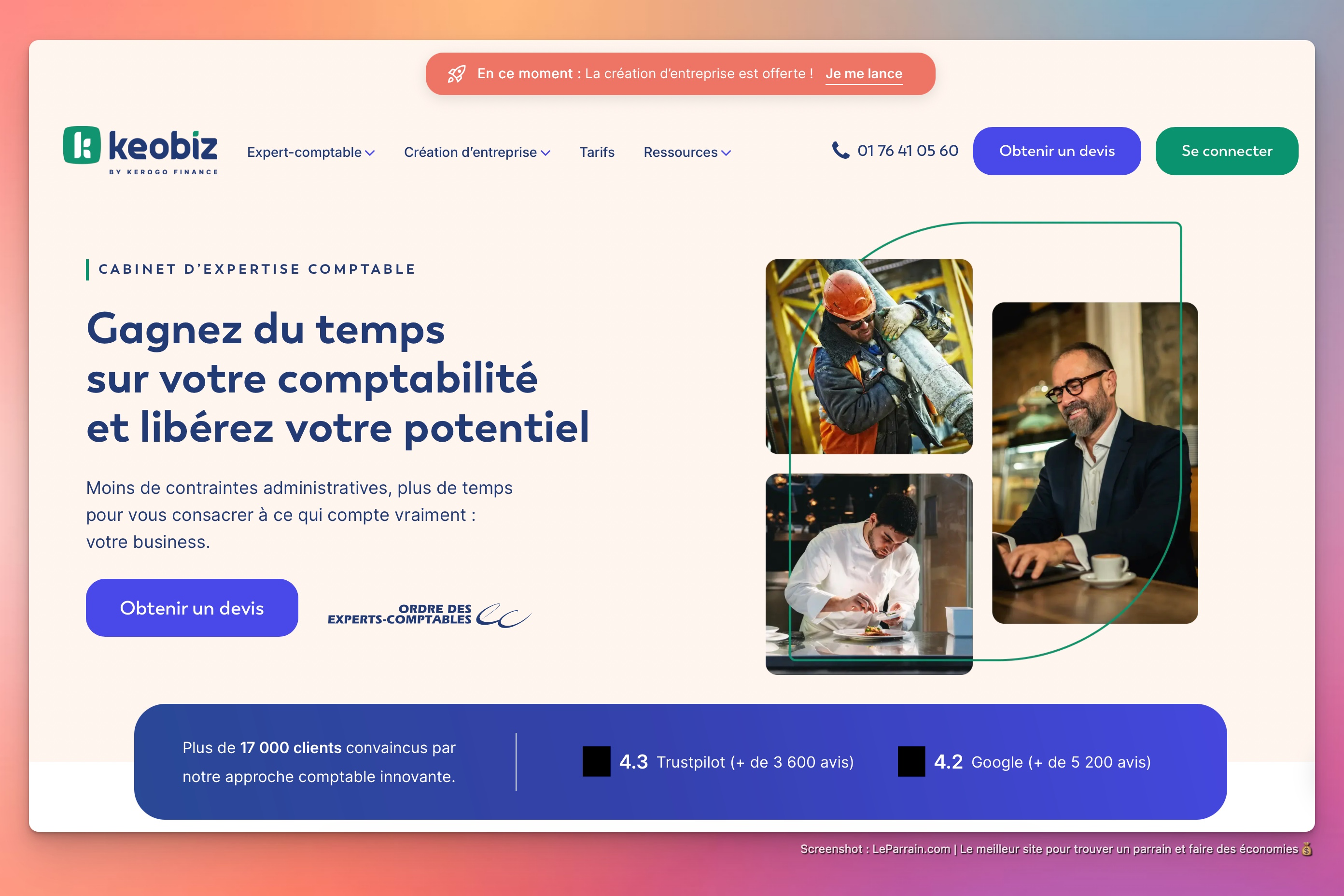 Capture d'écran 4 du programme de parrainage KeoBiz