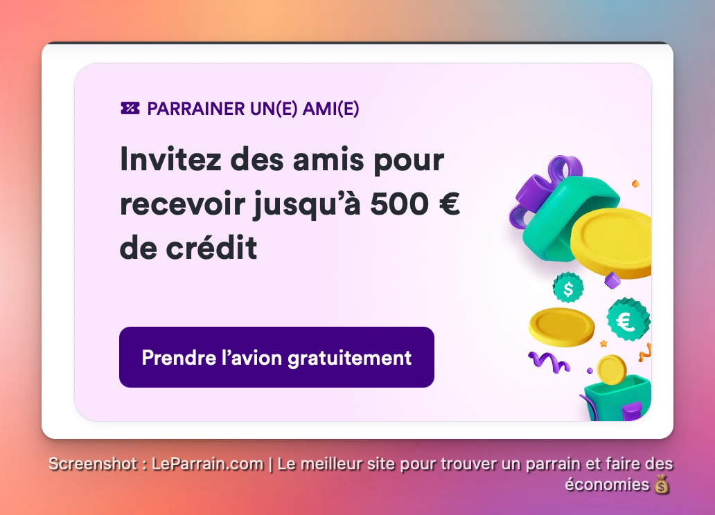 Capture d'écran 3 du programme de parrainage Kiwi