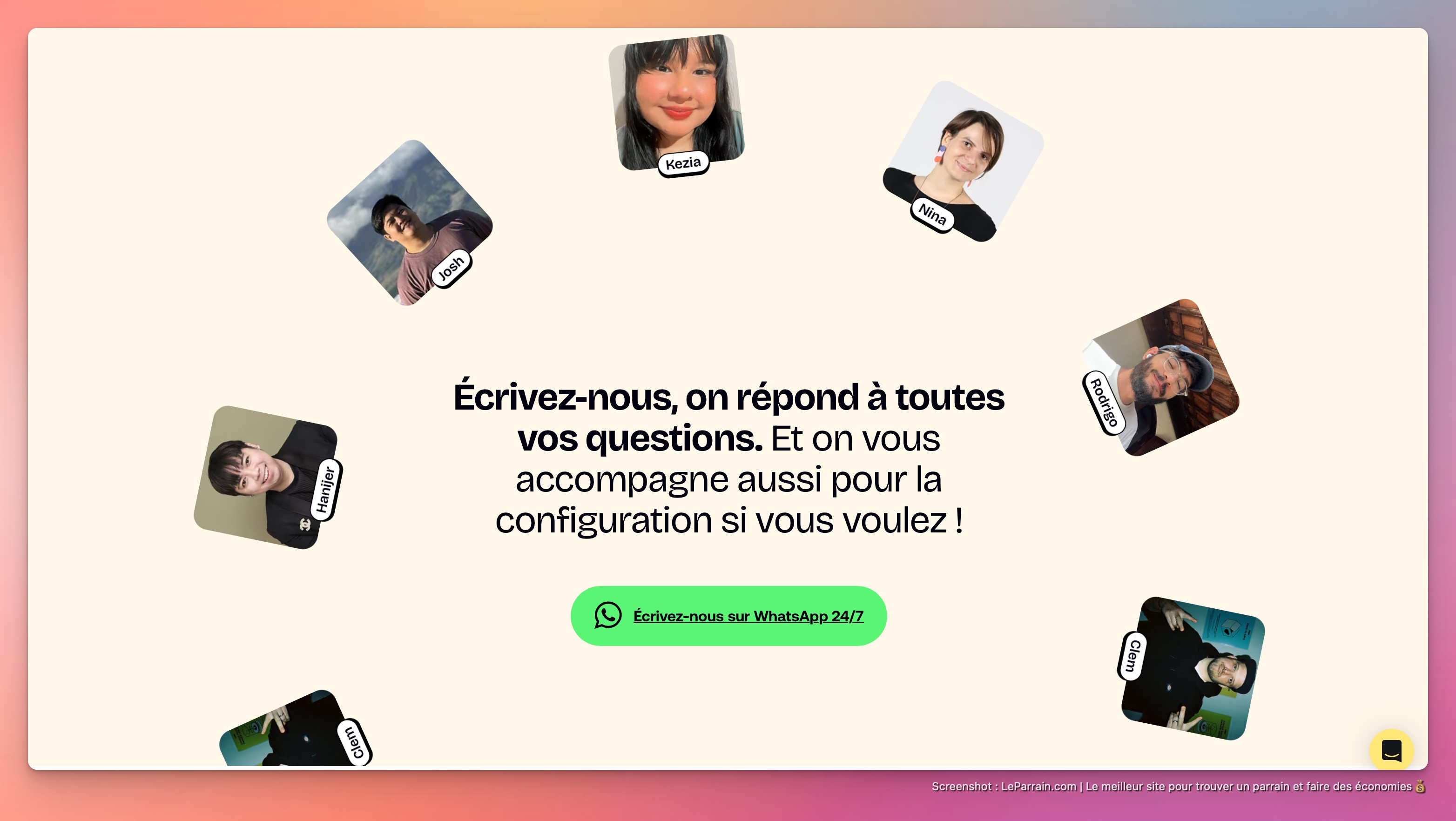 Capture d'écran 4 du programme de parrainage Kolet