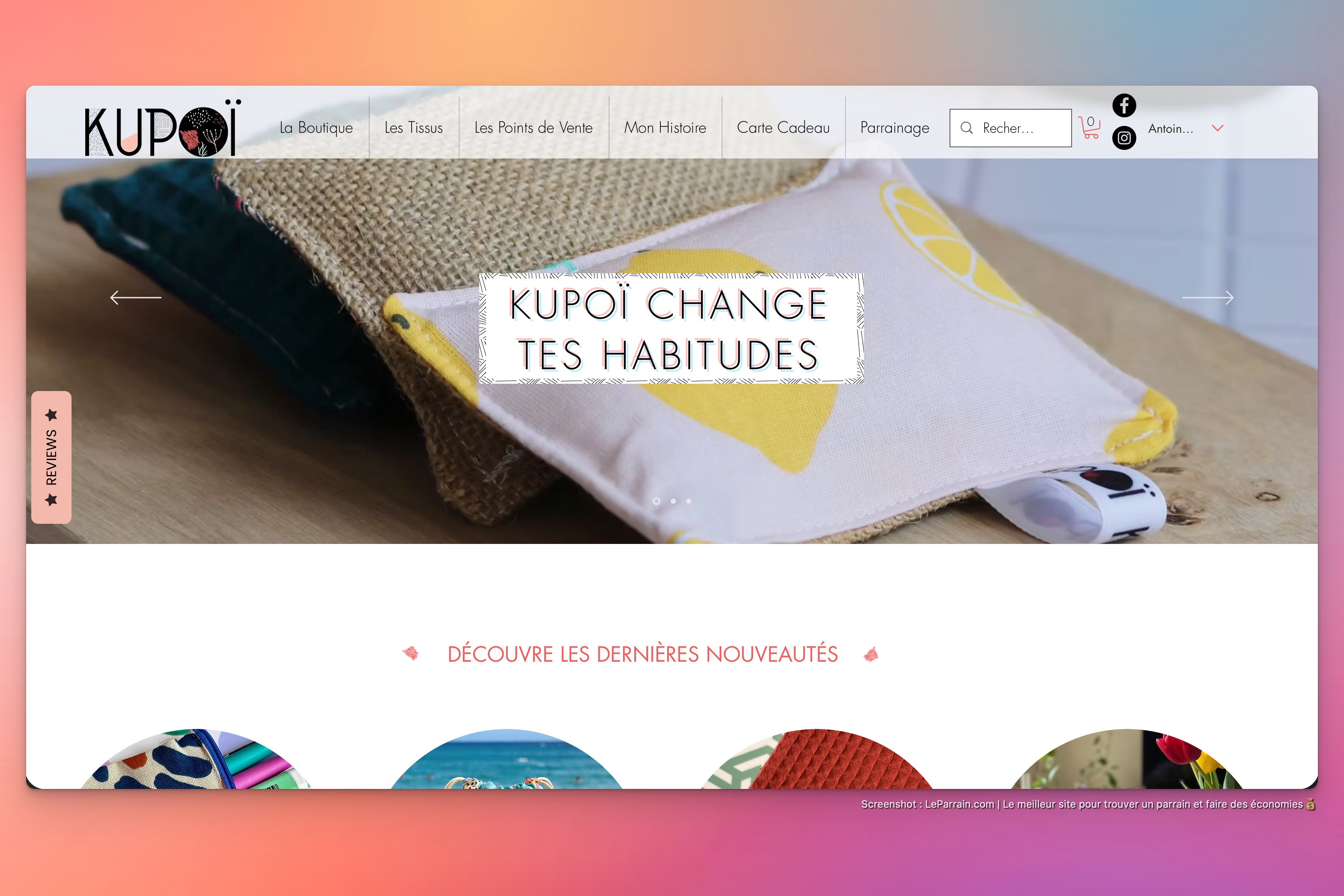 Capture d'écran 2 du programme de parrainage Kupoï