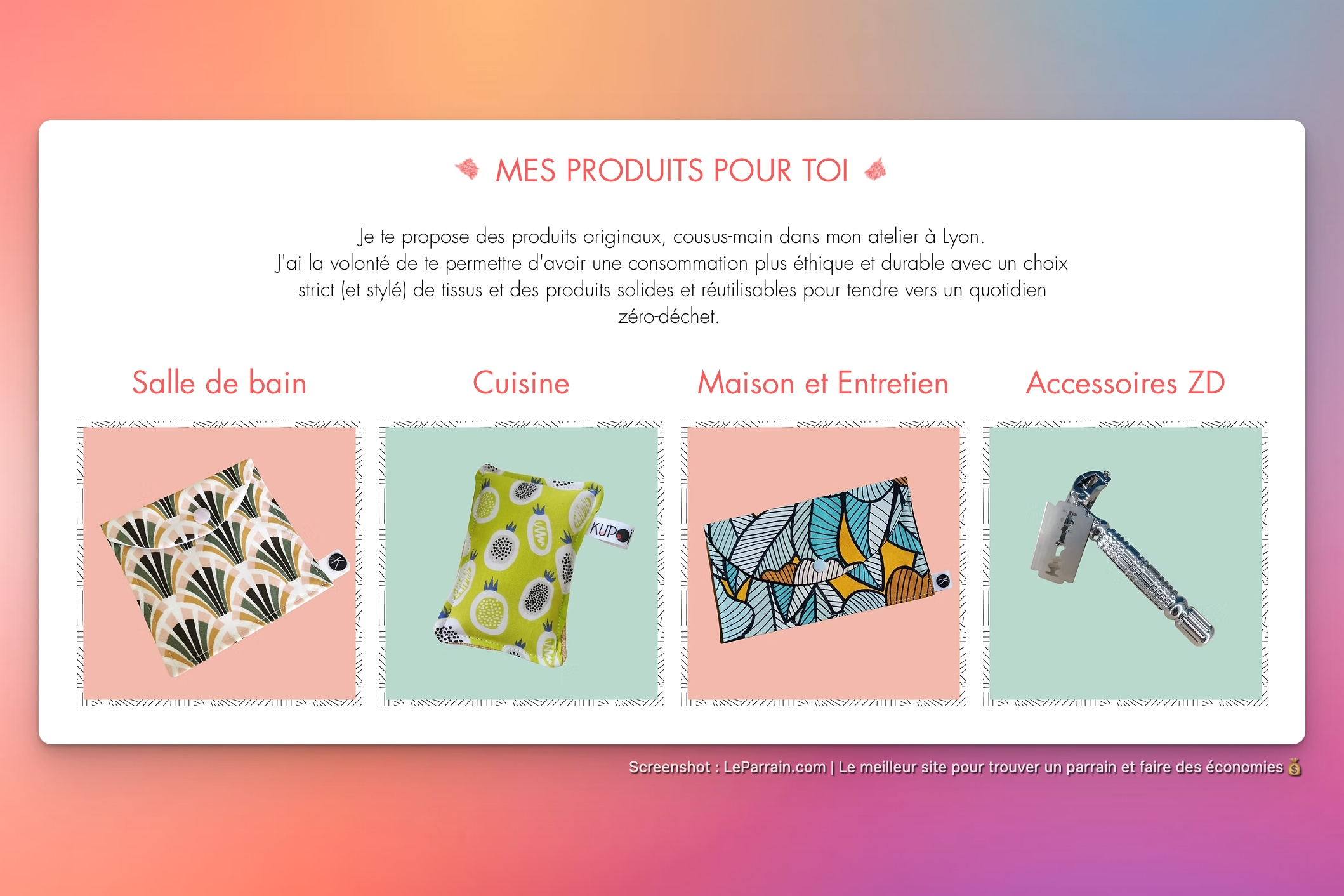 Capture d'écran 3 du programme de parrainage Kupoï