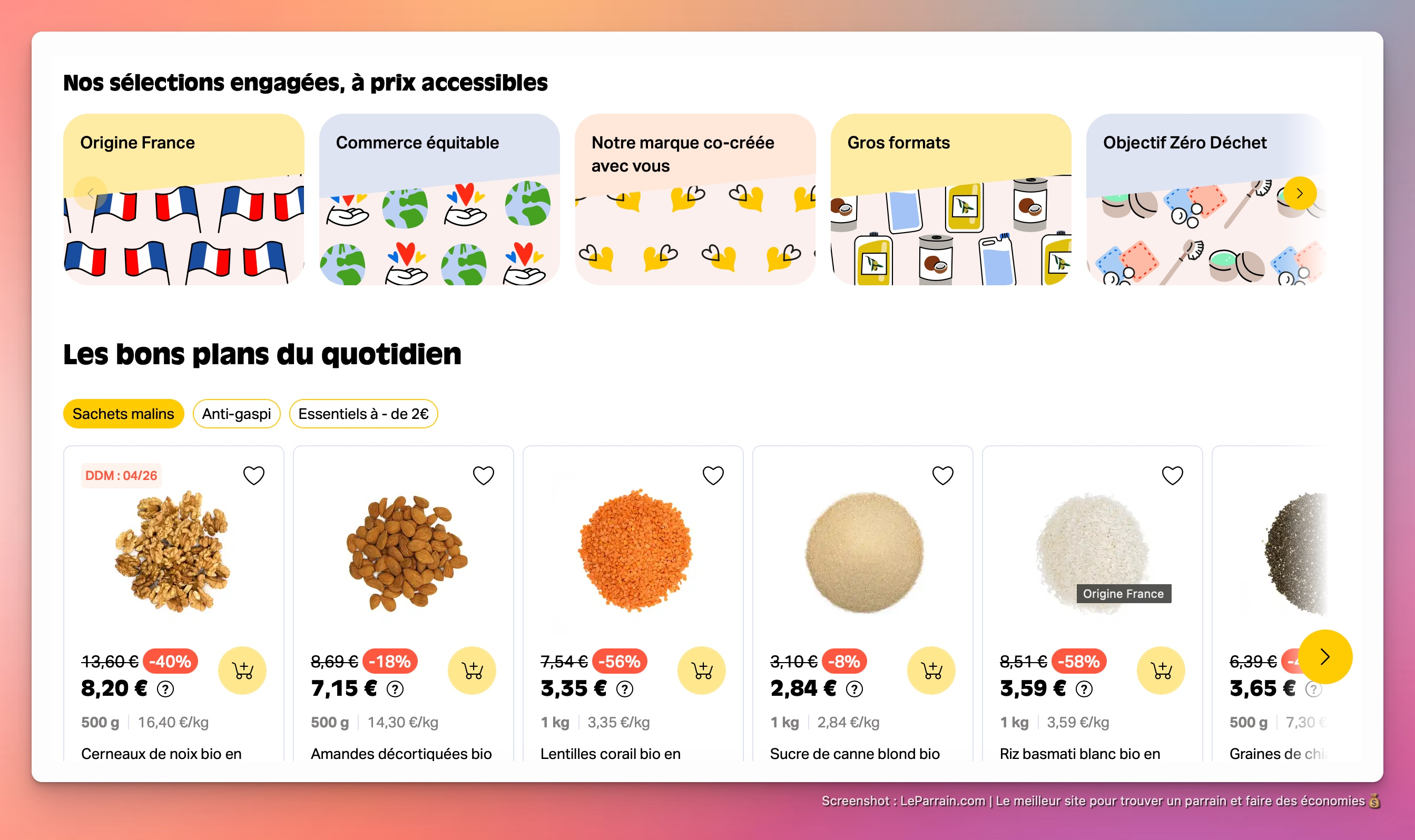 Capture d'écran 4 du programme de parrainage La Fourche