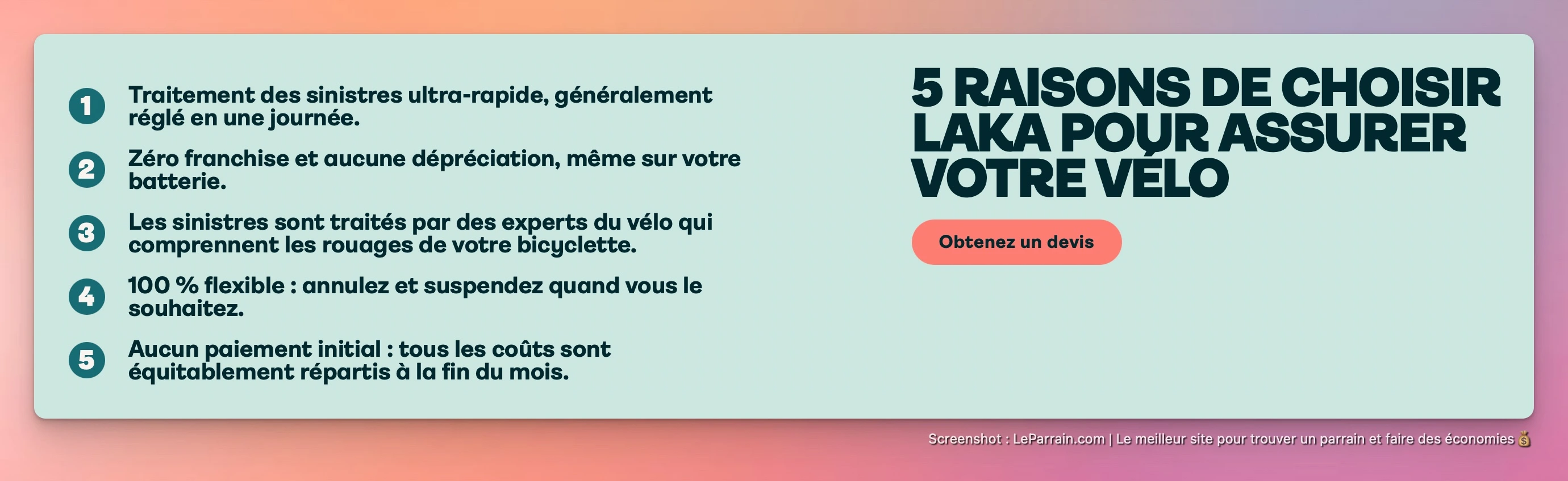 Capture d'écran 2 du programme de parrainage Laka