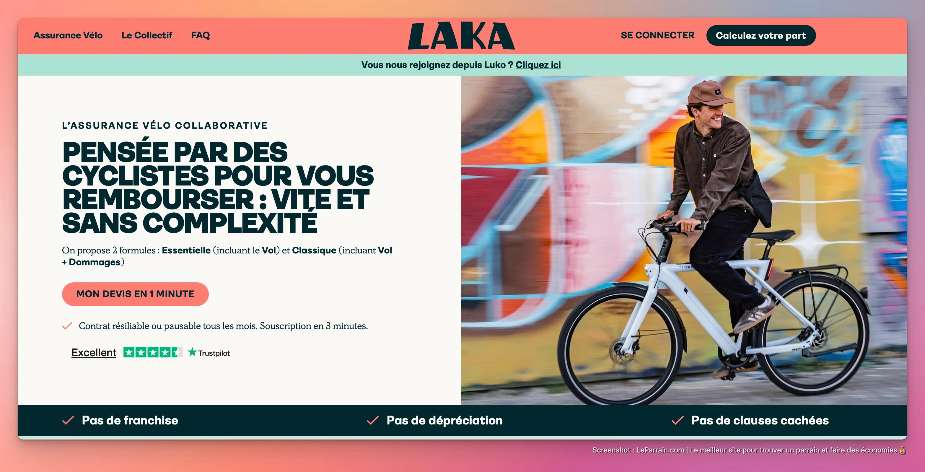 Capture d'écran 3 du programme de parrainage Laka