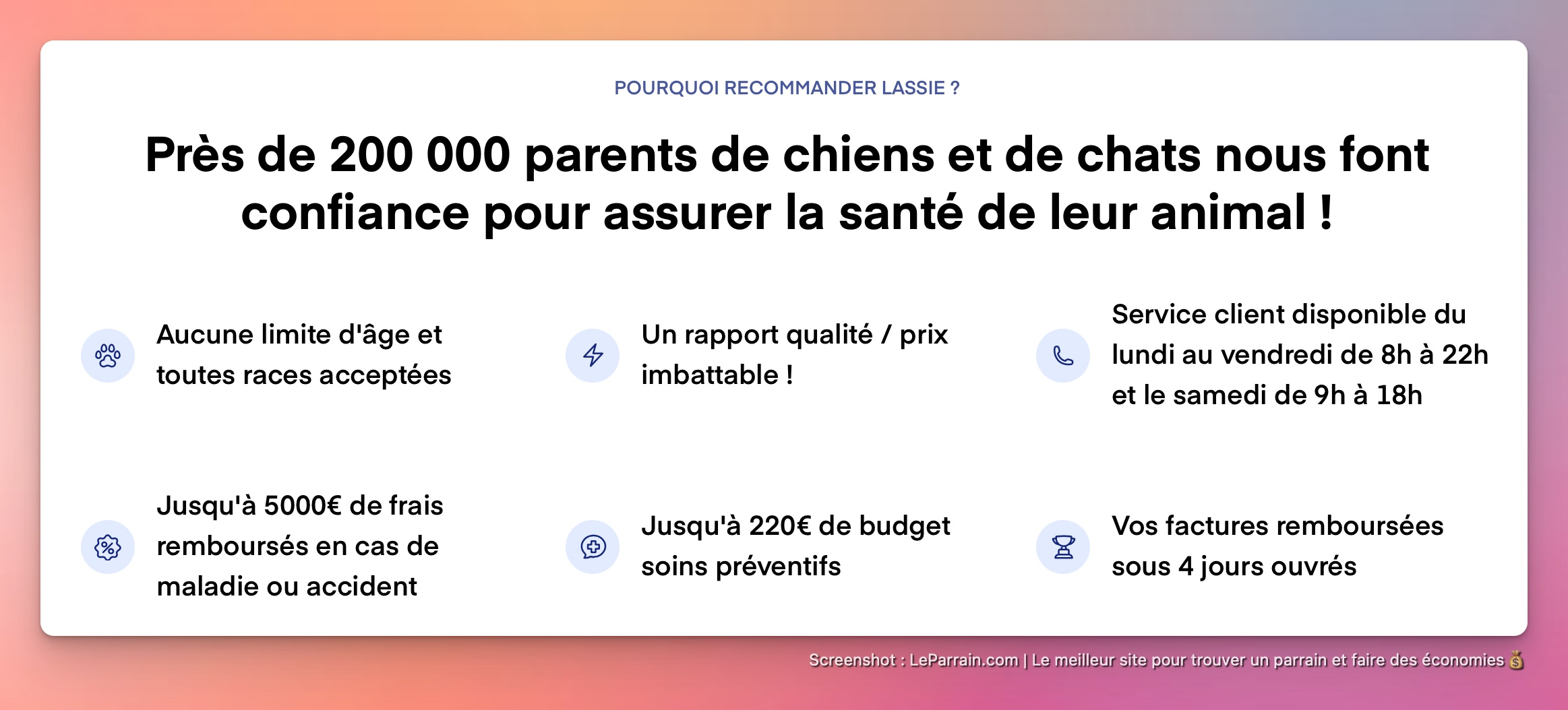 Capture d'écran 3 du programme de parrainage Lassie