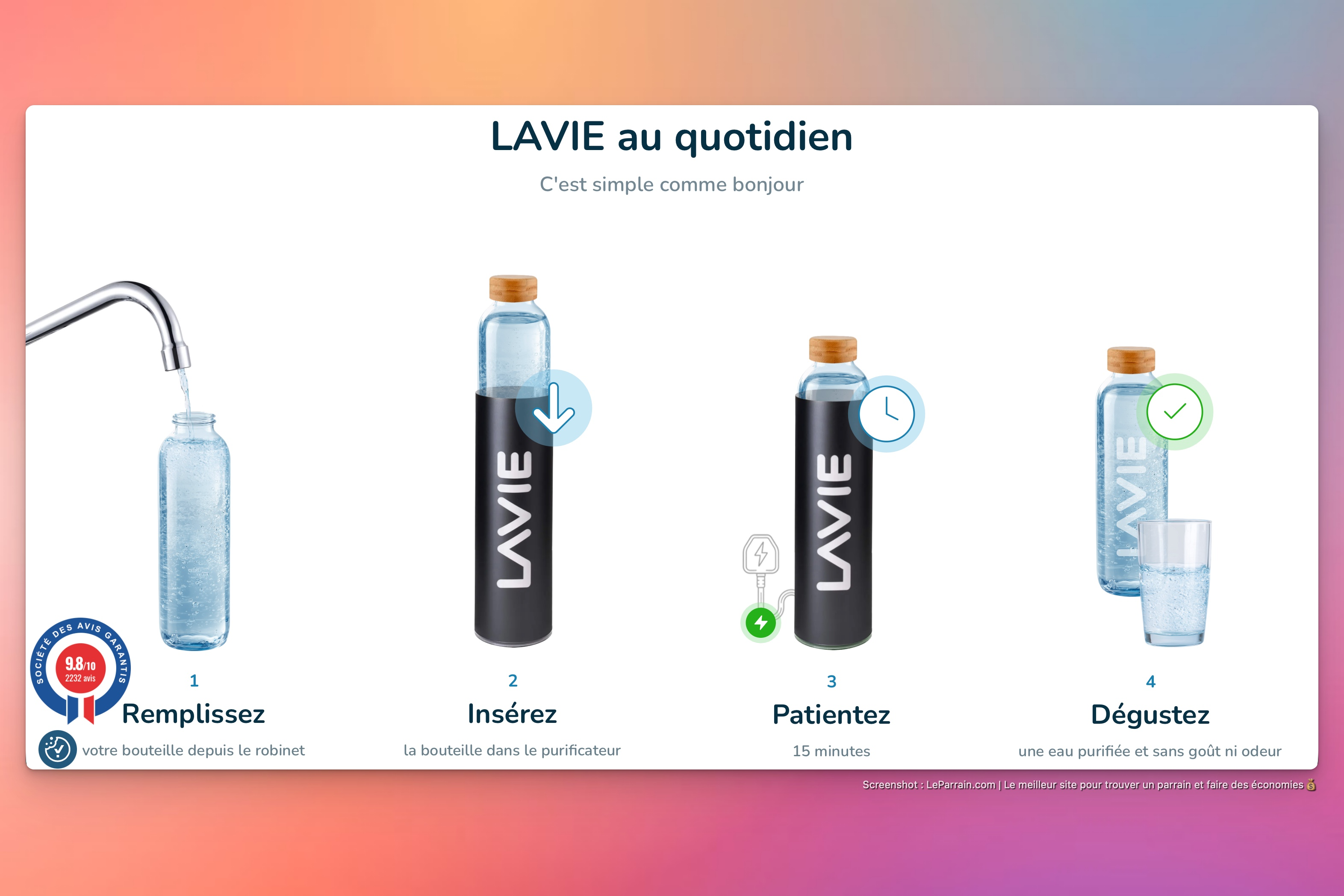Capture d'écran 3 du programme de parrainage Lavie