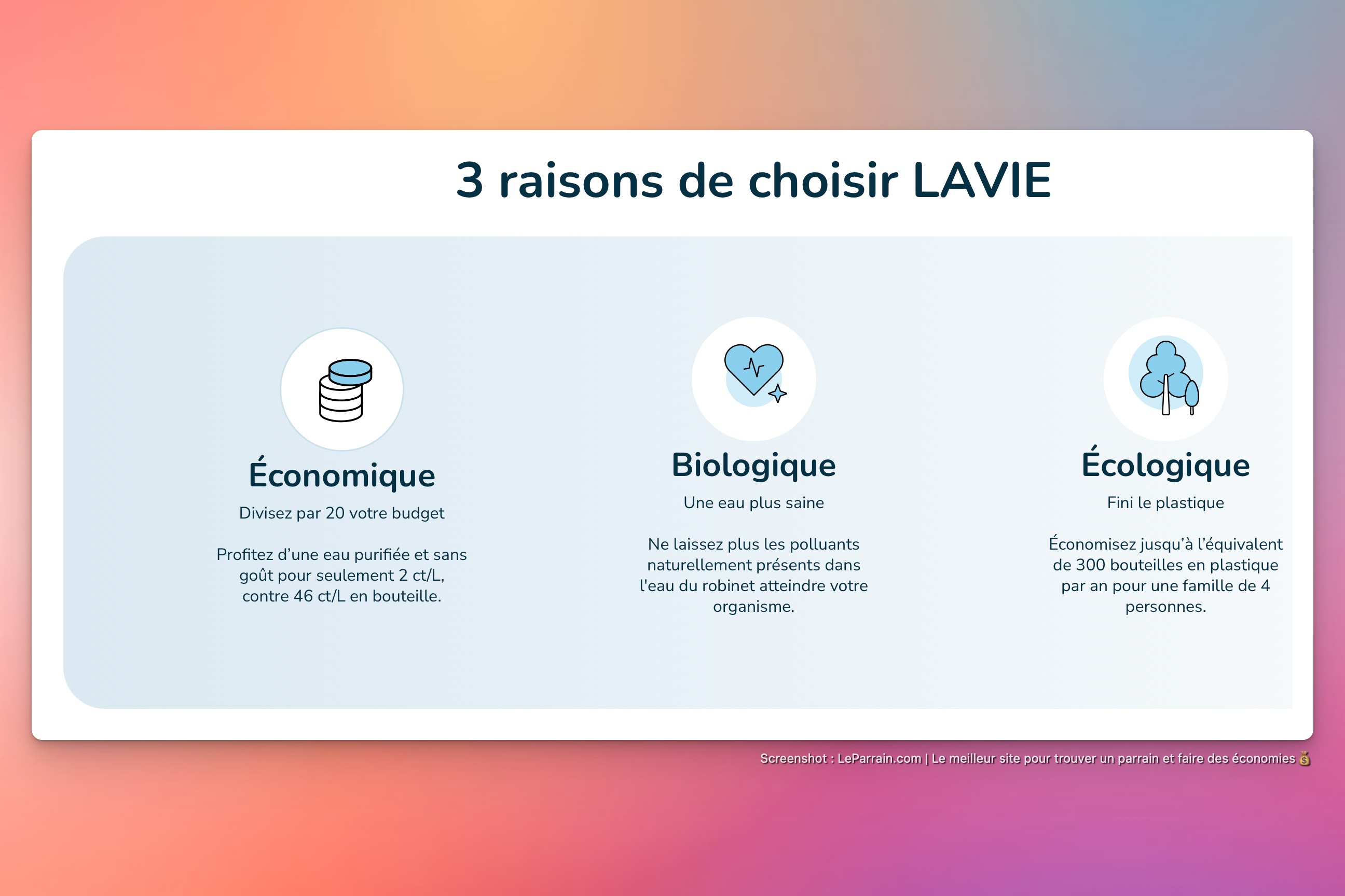 Capture d'écran 5 du programme de parrainage Lavie