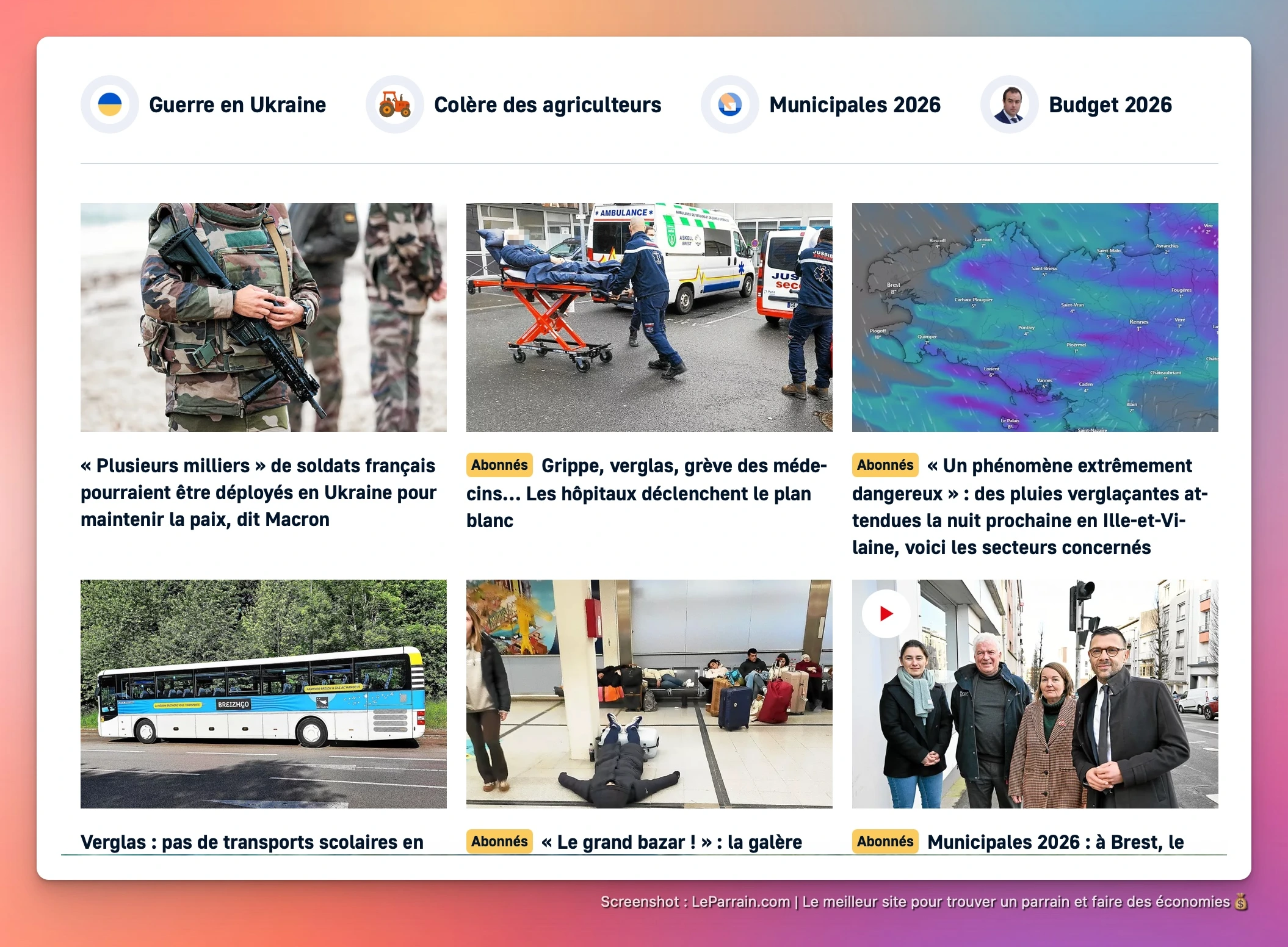 Capture d'écran 2 du programme de parrainage Le Télégramme
