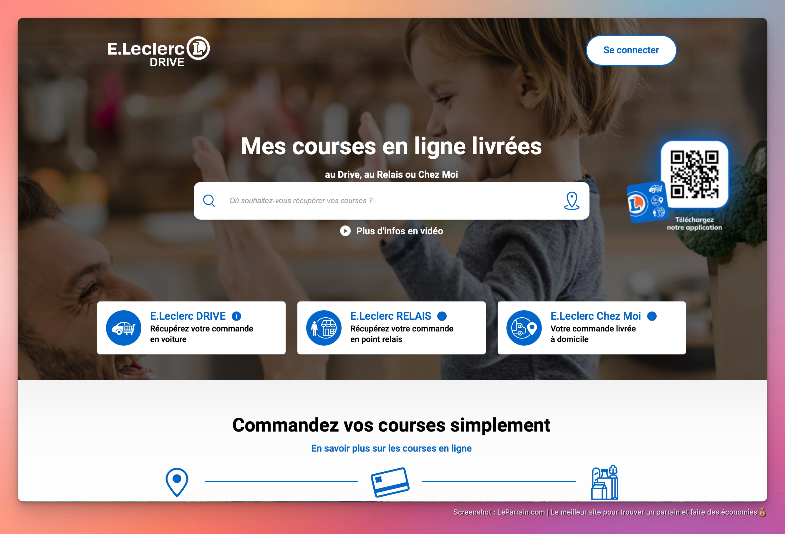 Capture d'écran 2 du programme de parrainage Leclerc