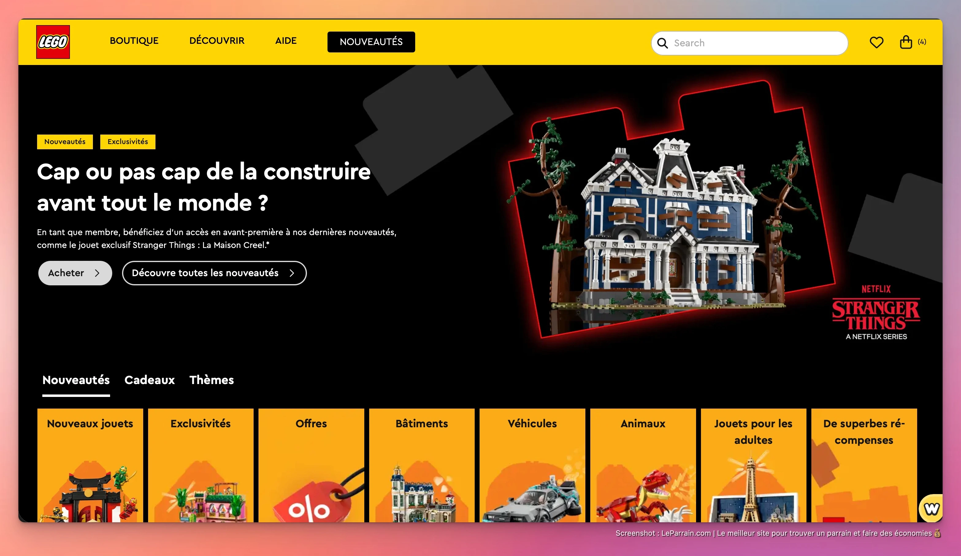 Capture d'écran 3 du programme de parrainage Lego