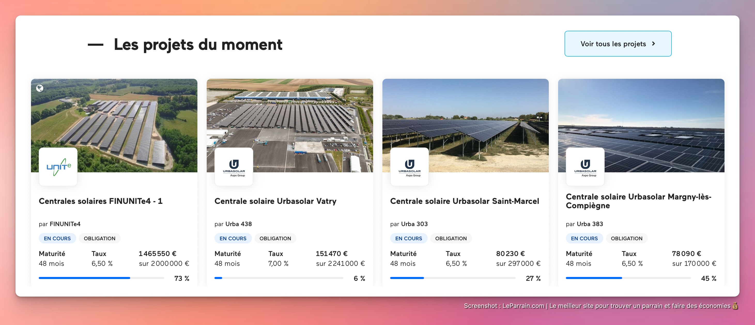 Capture d'écran 4 du programme de parrainage Lendopolis
