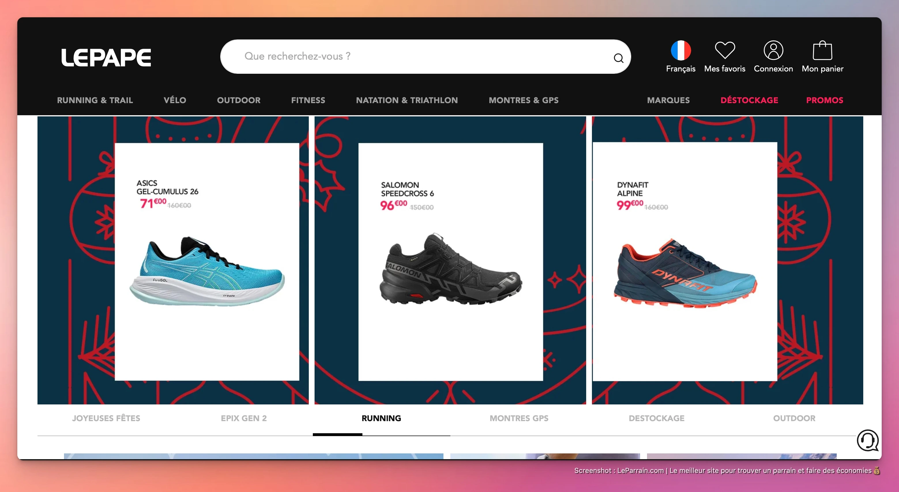 Capture d'écran 1 du programme de parrainage Lepape