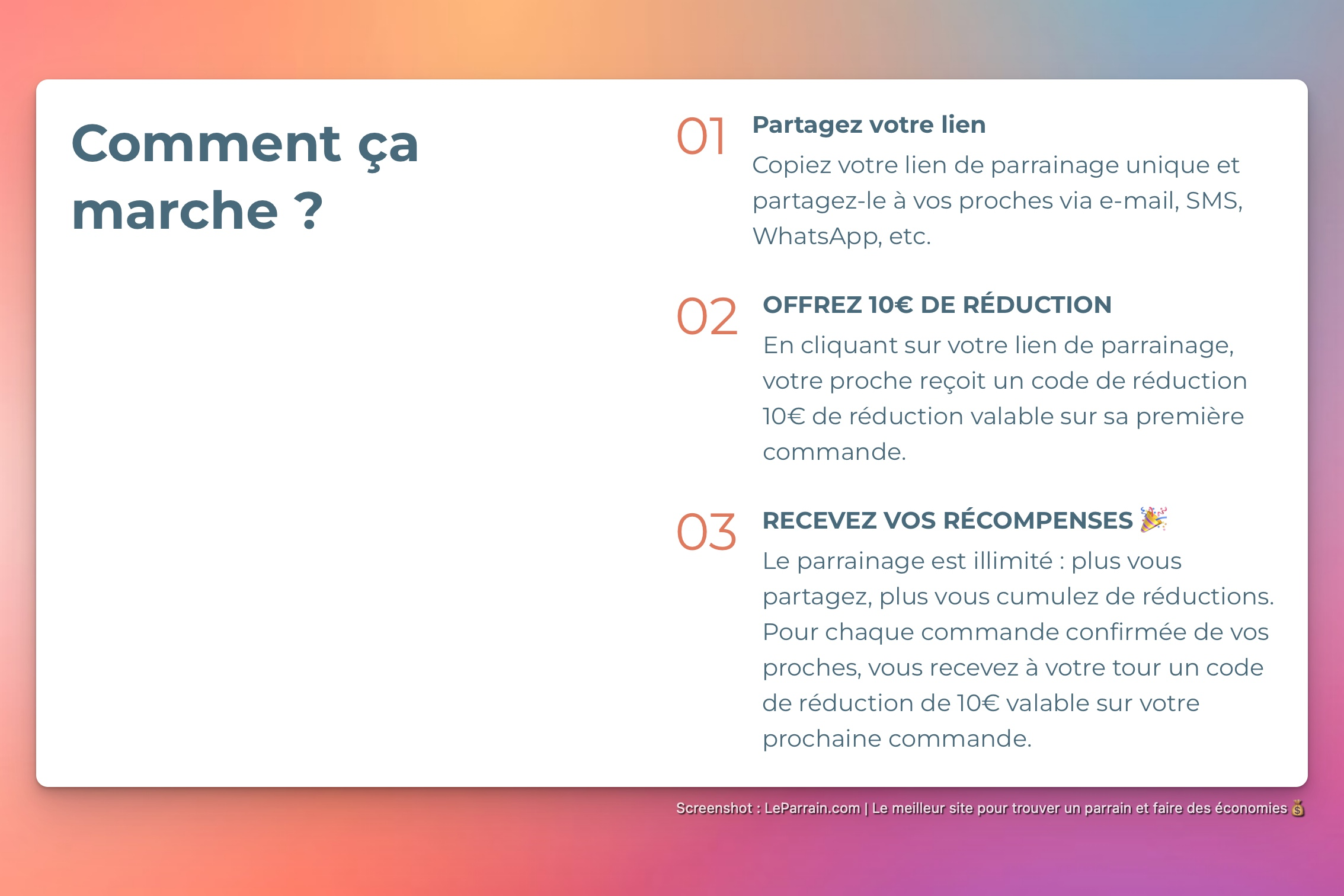 Capture d'écran 4 du programme de parrainage Libelté