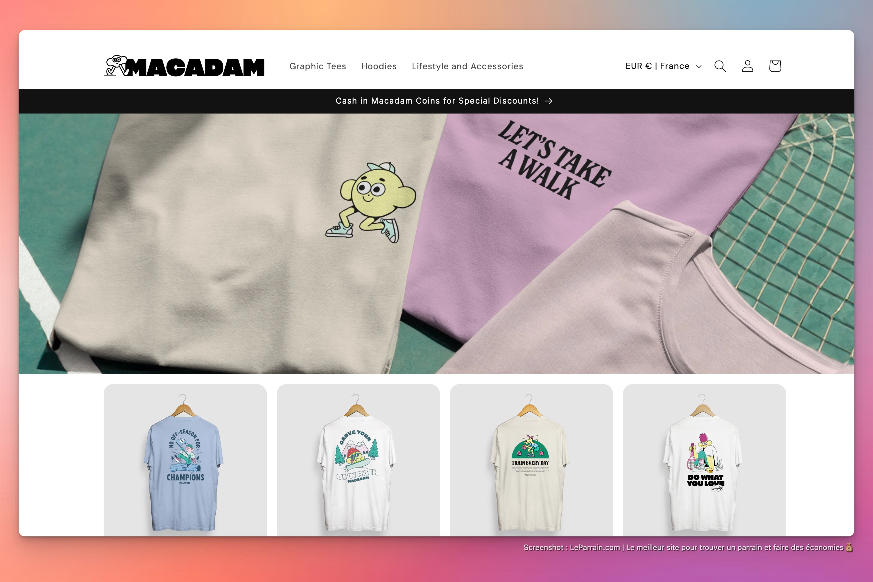 Capture d'écran 4 du programme de parrainage Macadam