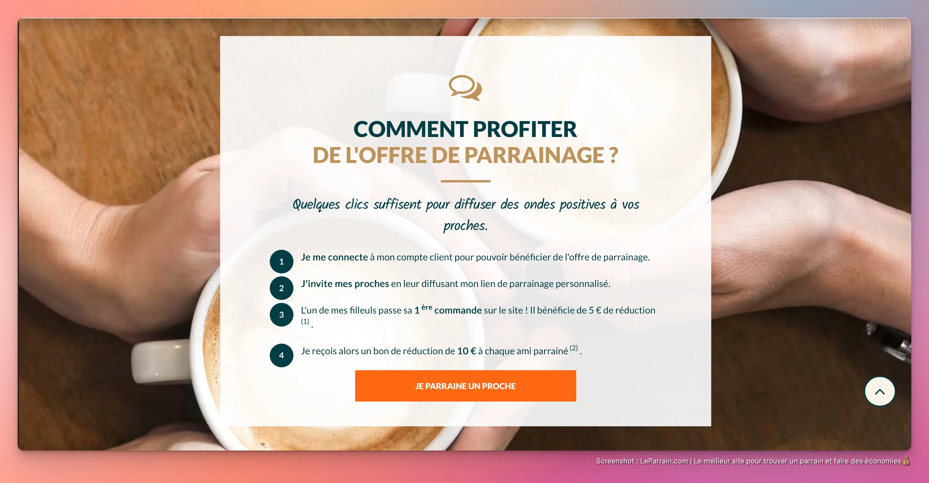 Capture d'écran 3 du programme de parrainage Maxicoffee