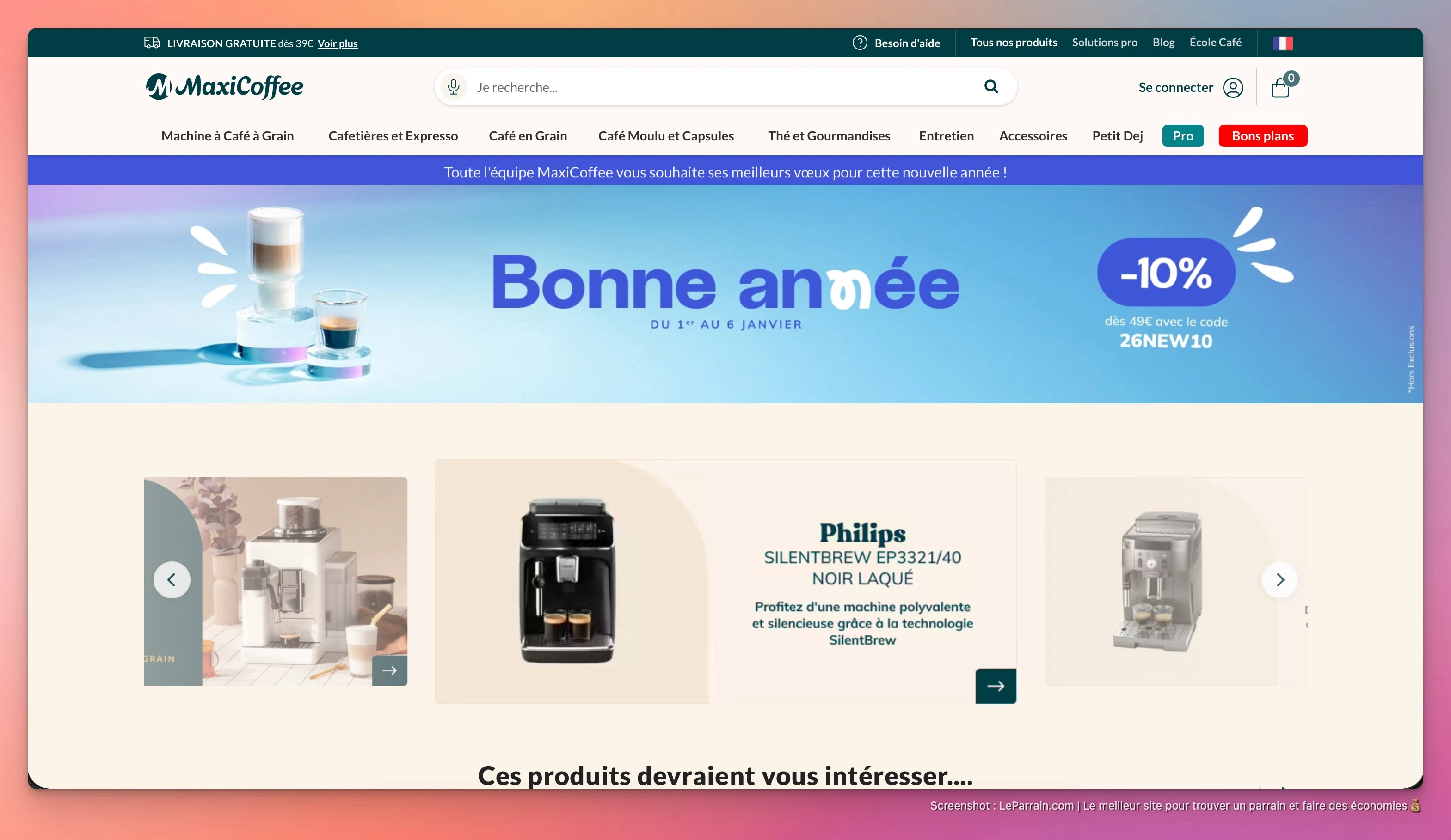 Capture d'écran 4 du programme de parrainage Maxicoffee