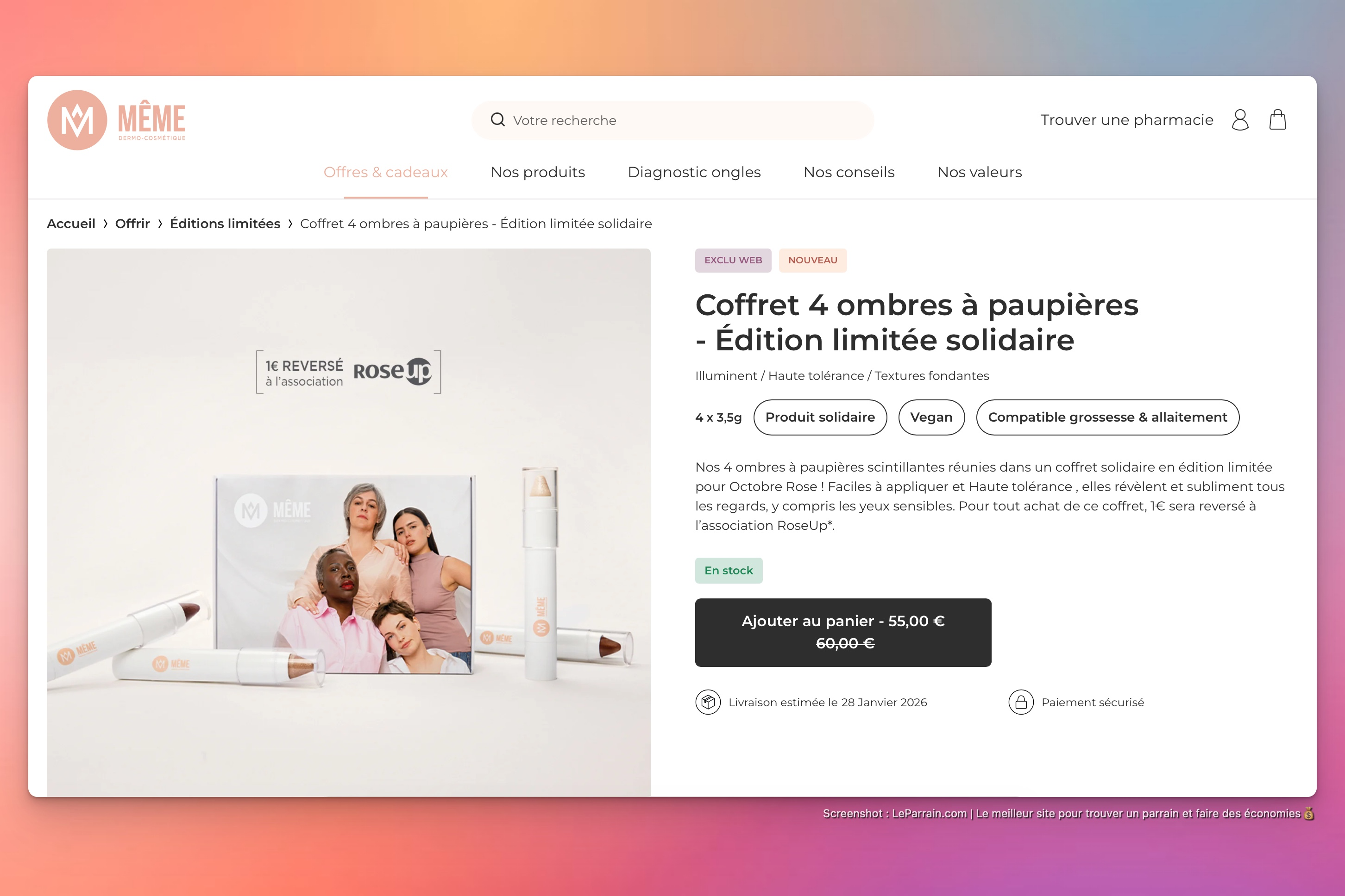 Capture d'écran 3 du programme de parrainage MÊME