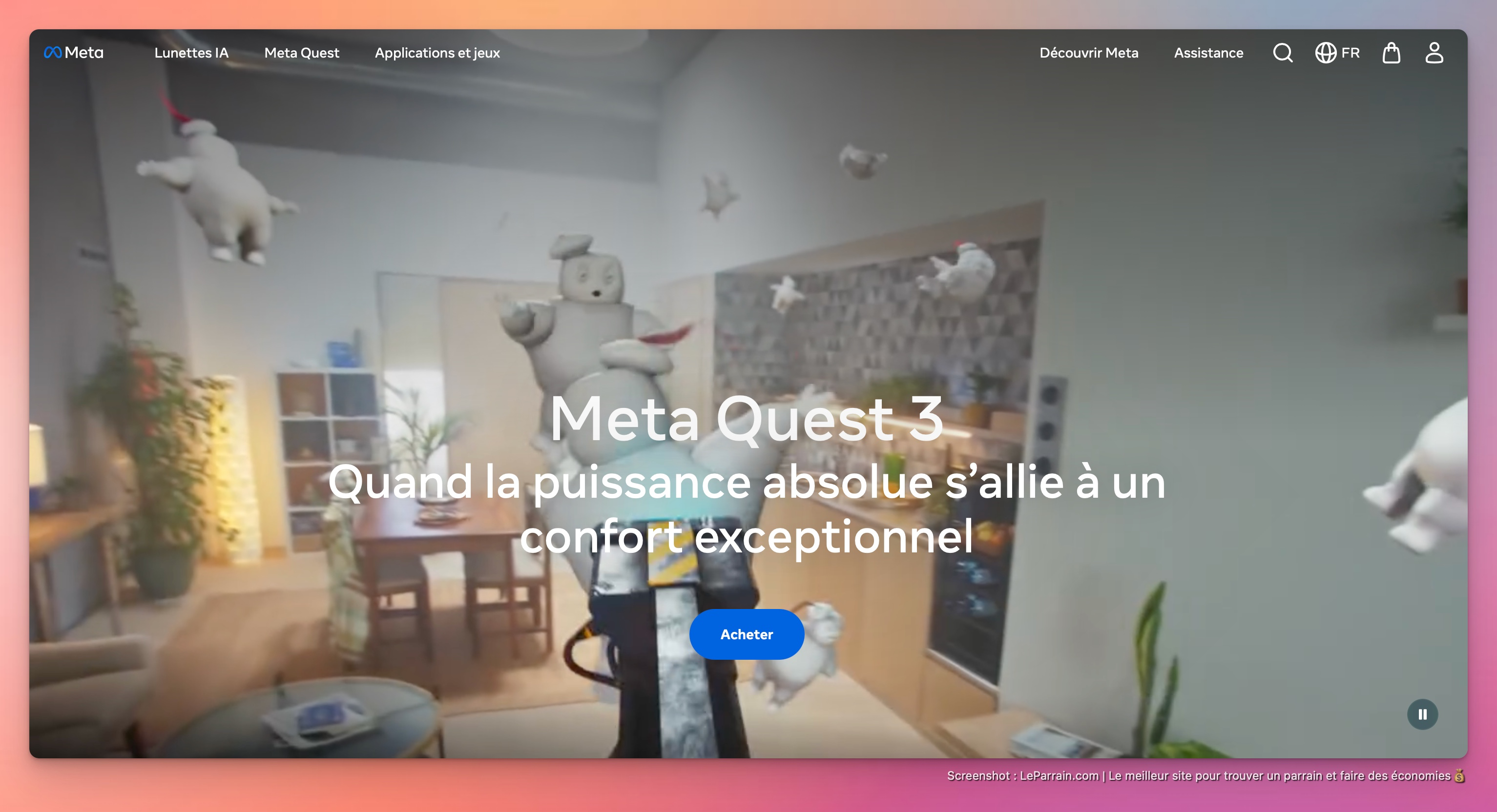 Capture d'écran 4 du programme de parrainage Meta Quest